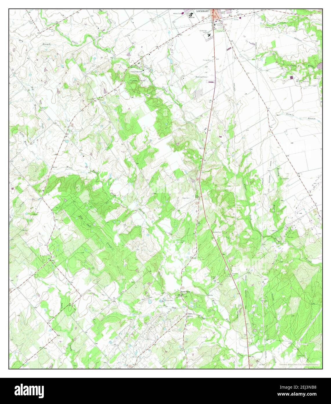 Lockhart South, Texas, map 1964, 124000, United States of America by