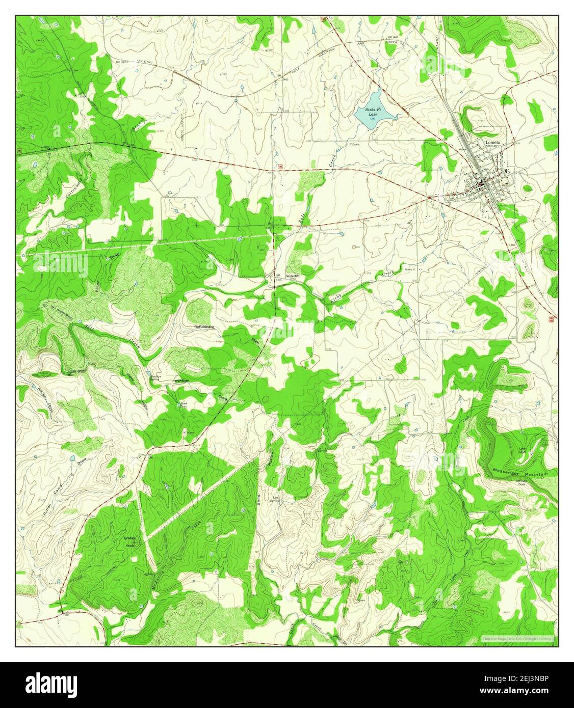 Lometa, Texas, map 1959, 124000, United States of America by Timeless