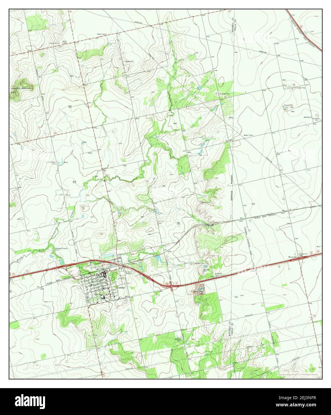 Map of loraine texas Cut Out Stock Images & Pictures Alamy