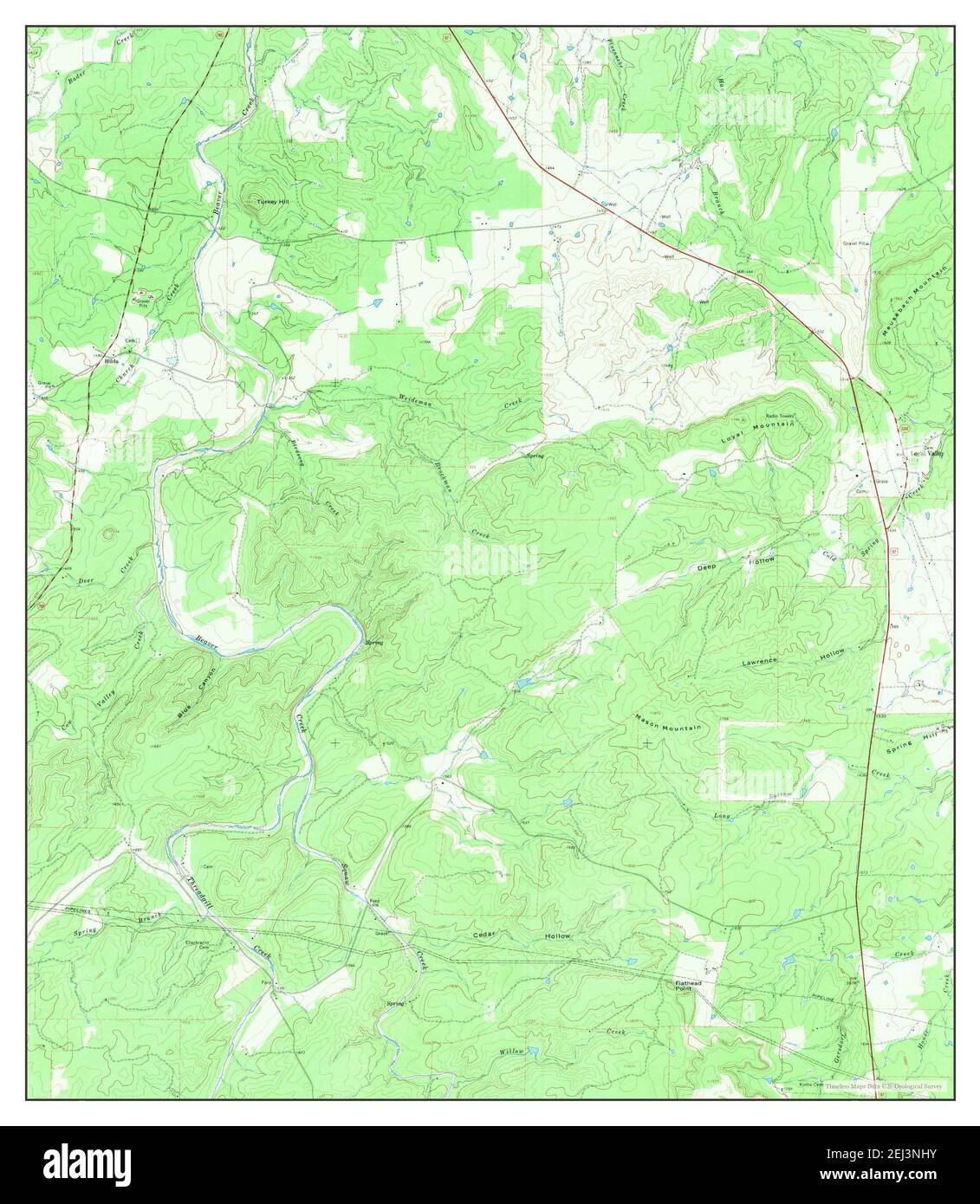 Loyal Valley, Texas, map 1967, 124000, United States of America by