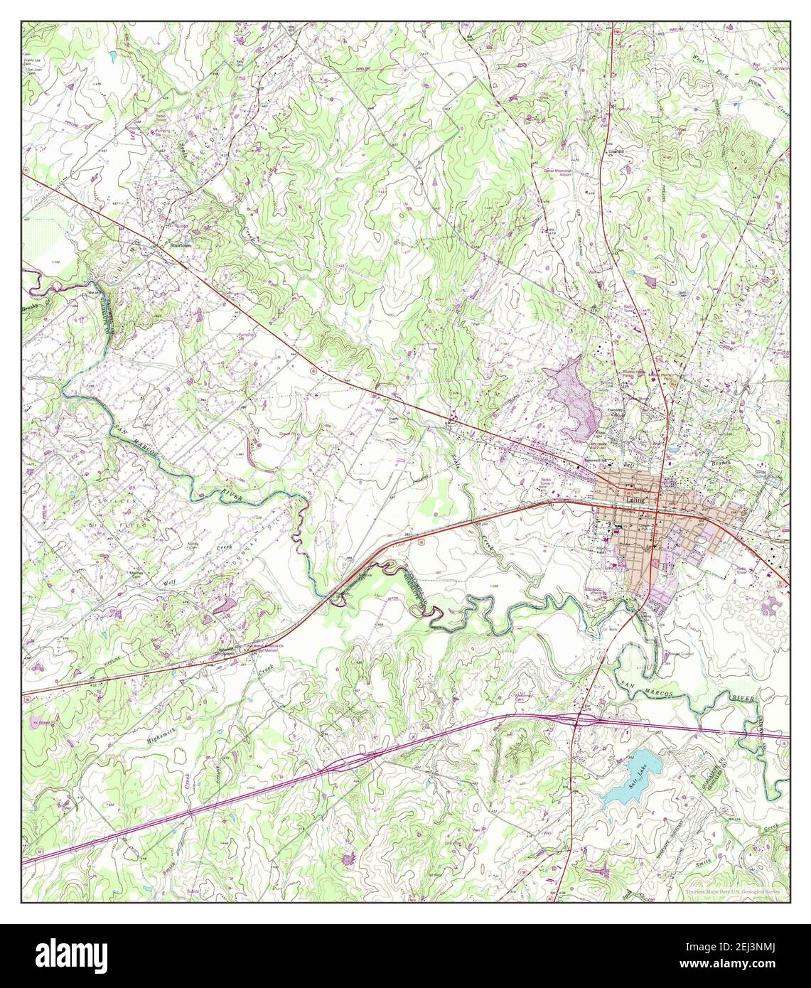 Luling, Texas, map 1964, 124000, United States of America by Timeless