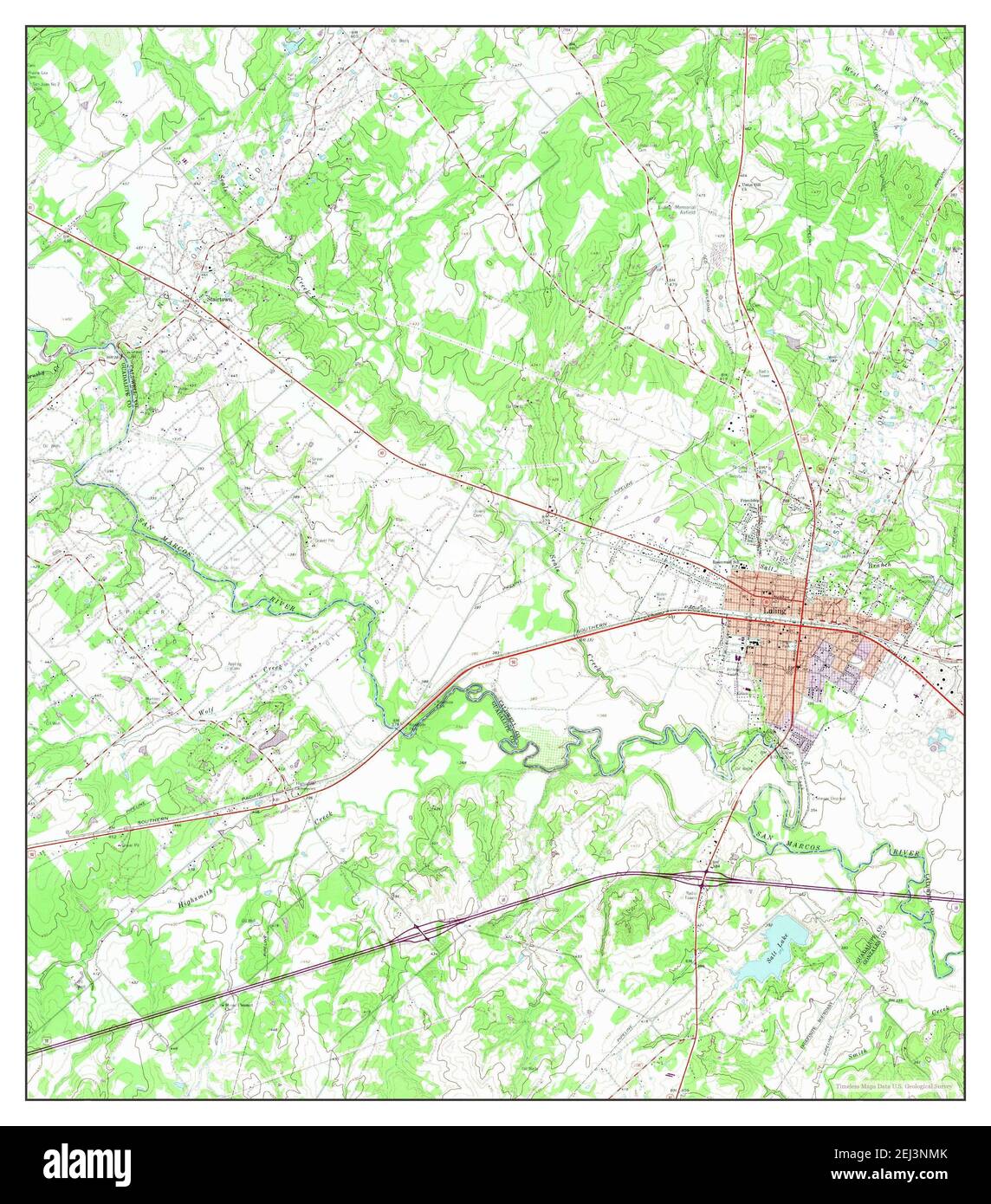 Luling, Texas, map 1964, 124000, United States of America by Timeless