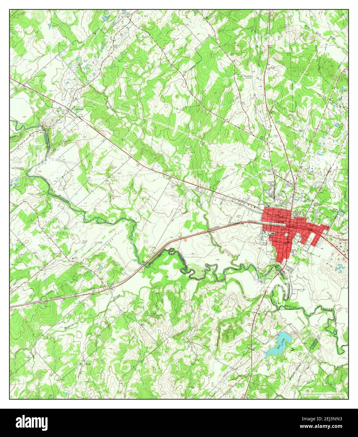 Luling, Texas, map 1964, 124000, United States of America by Timeless