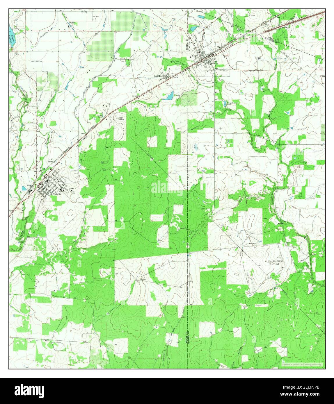 Lytle, Texas, map 1964, 124000, United States of America by Timeless