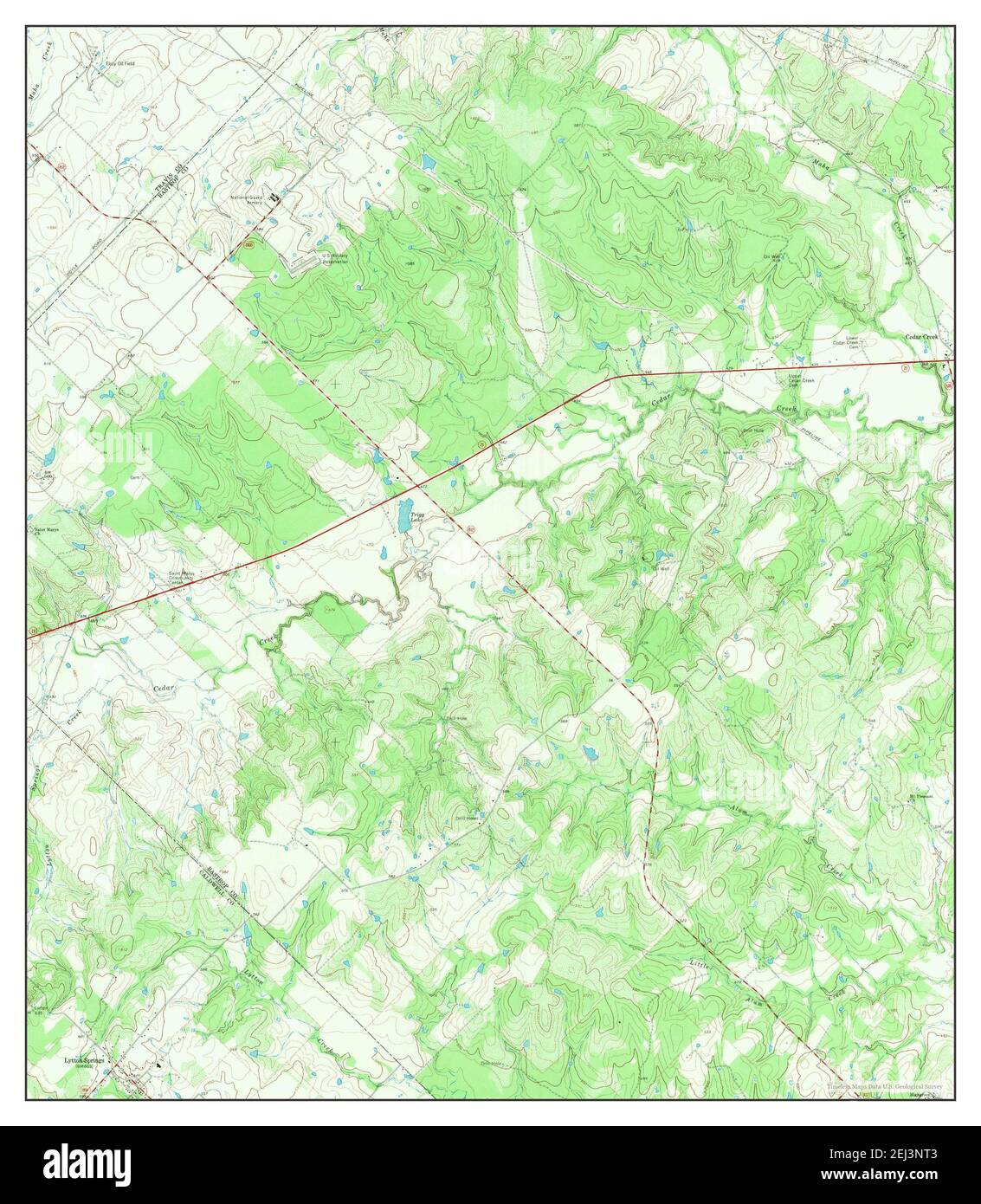 Lytton Springs, Texas, map 1968, 124000, United States of America by
