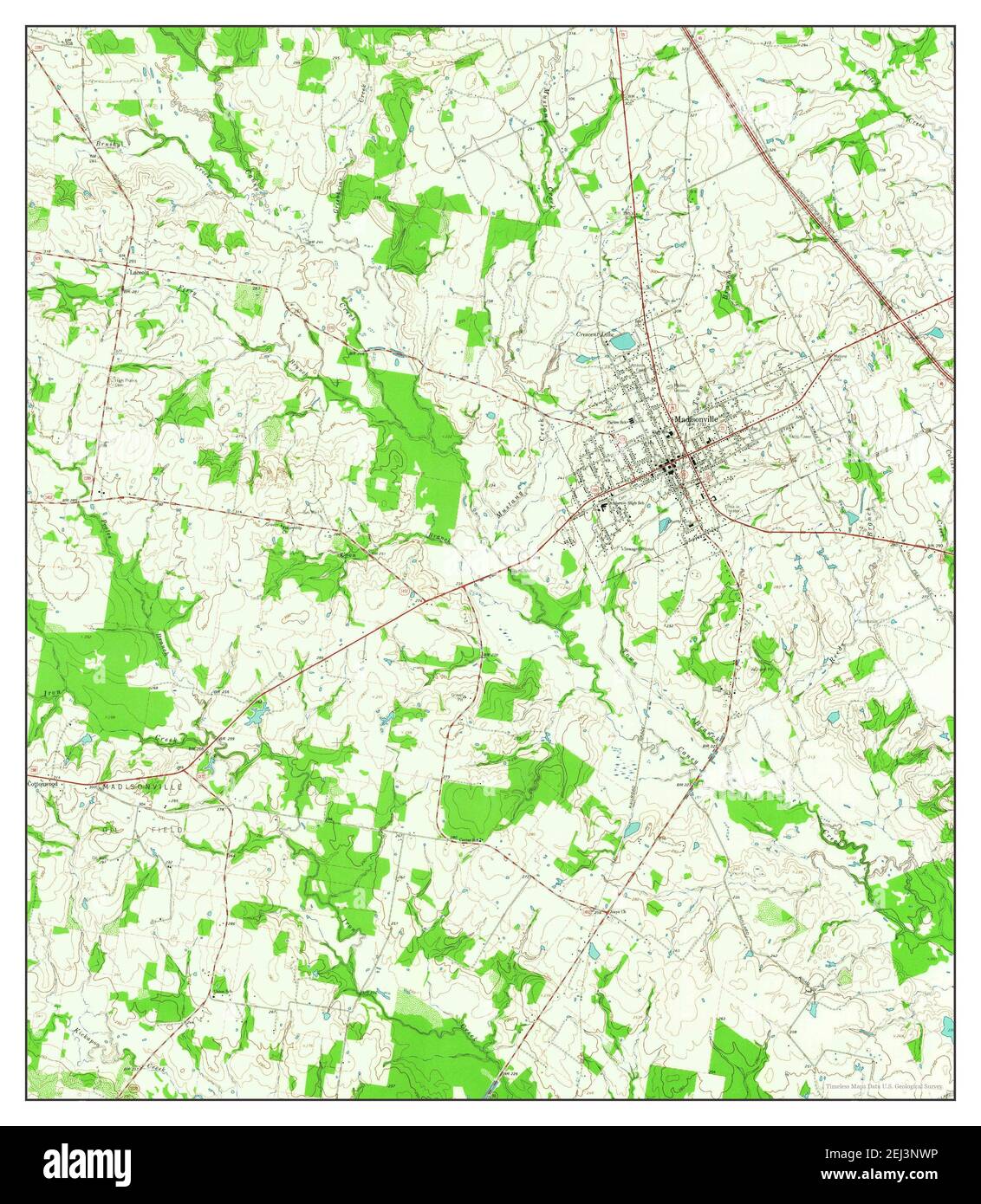 Madisonville, Texas, map 1963, 124000, United States of America by