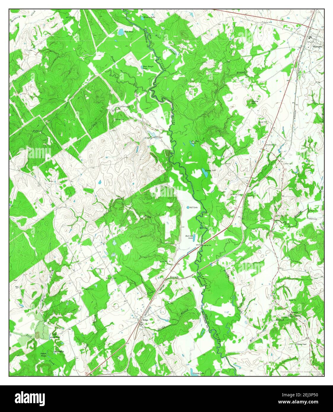 Marquez, Texas, map 1965, 124000, United States of America by Timeless
