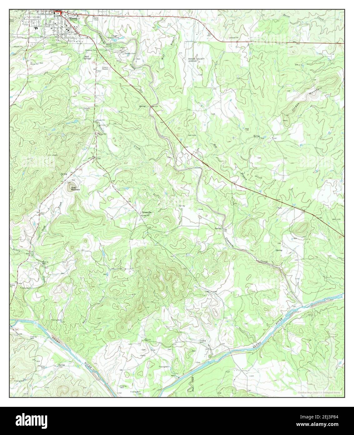 Mason, Texas, map 1967, 124000, United States of America by Timeless Maps, data U.S. Geological