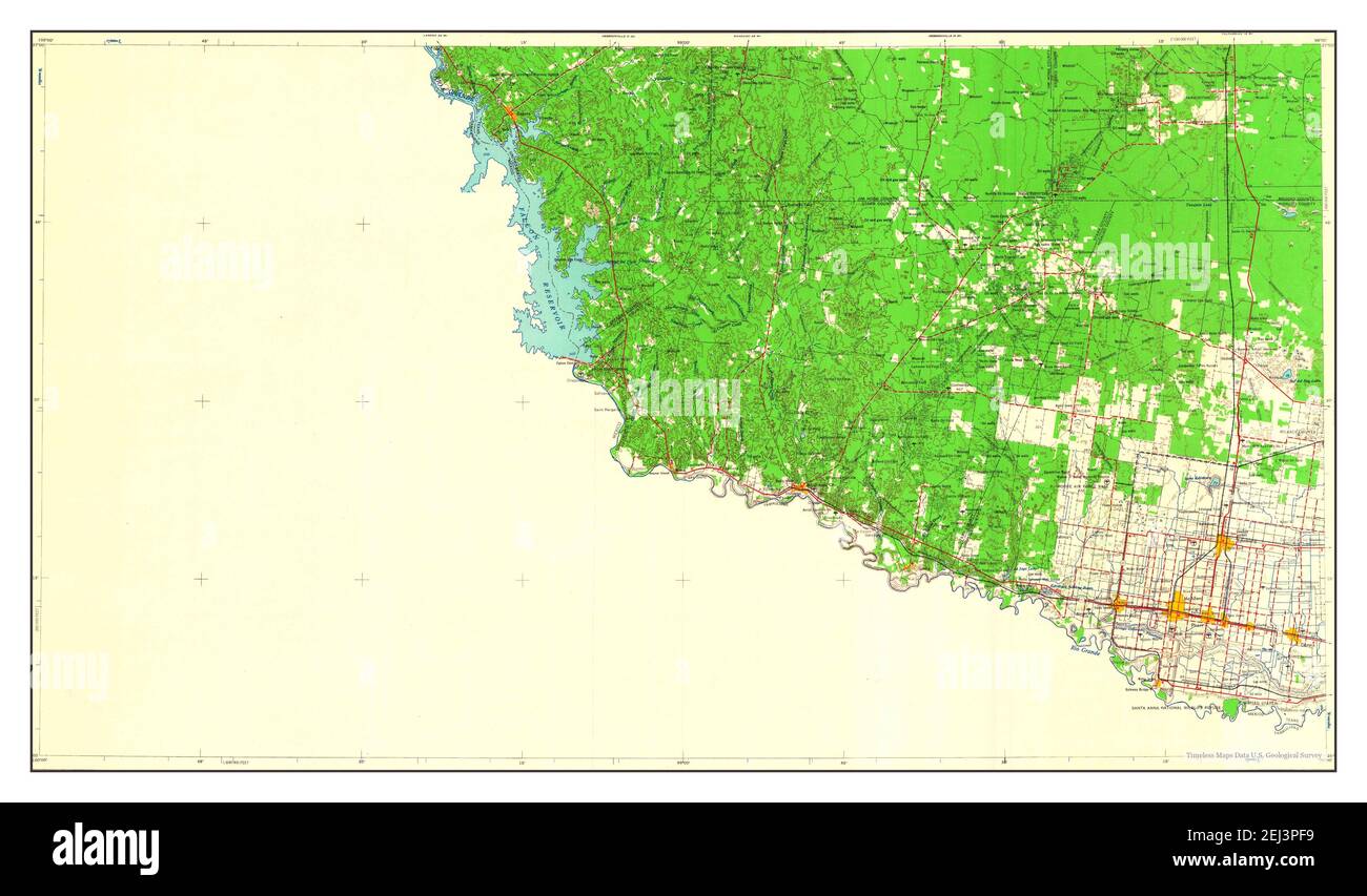 McAllen, Texas, map 1962, 1250000, United States of America by
