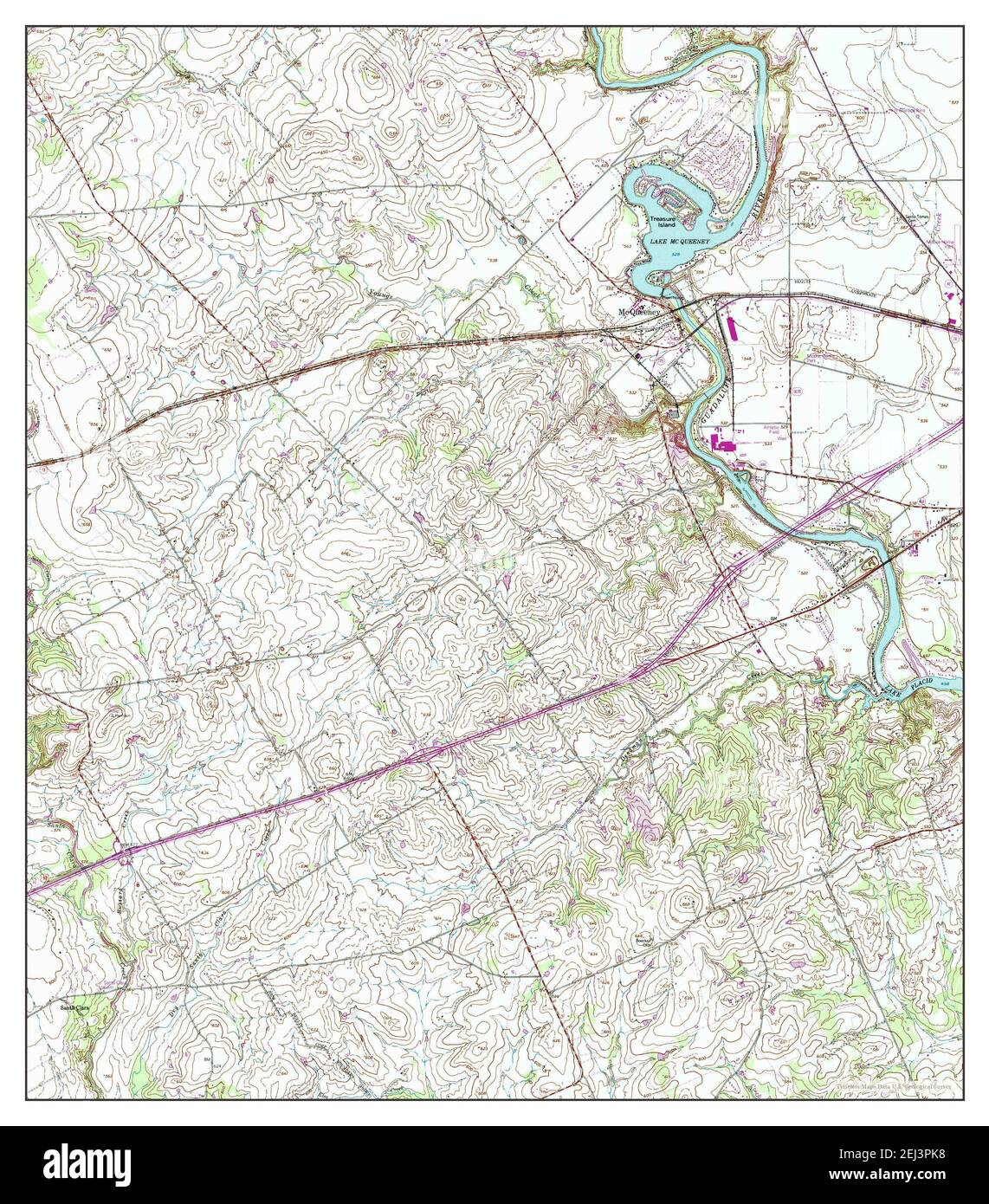 McQueeney, Texas, map 1958, 124000, United States of America by
