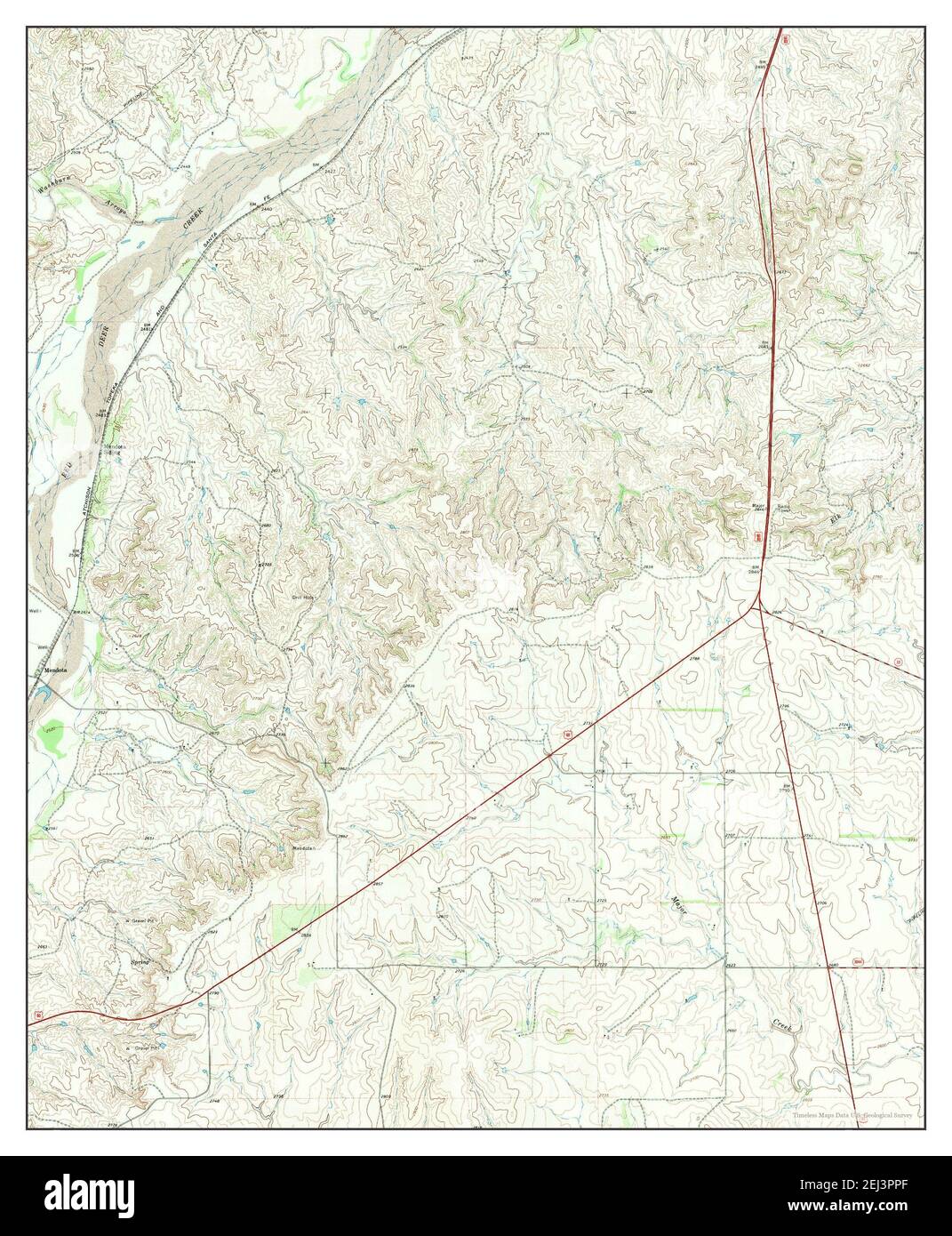 Mendota, Texas, map 1967, 1:24000, United States of America by Timeless Maps, data U.S. Geological Survey Stock Photo