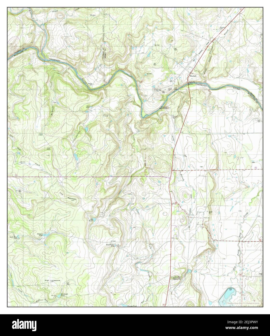 Mercury, Texas, map 1979, 1:24000, United States of America by Timeless Maps, data U.S. Geological Survey Stock Photo
