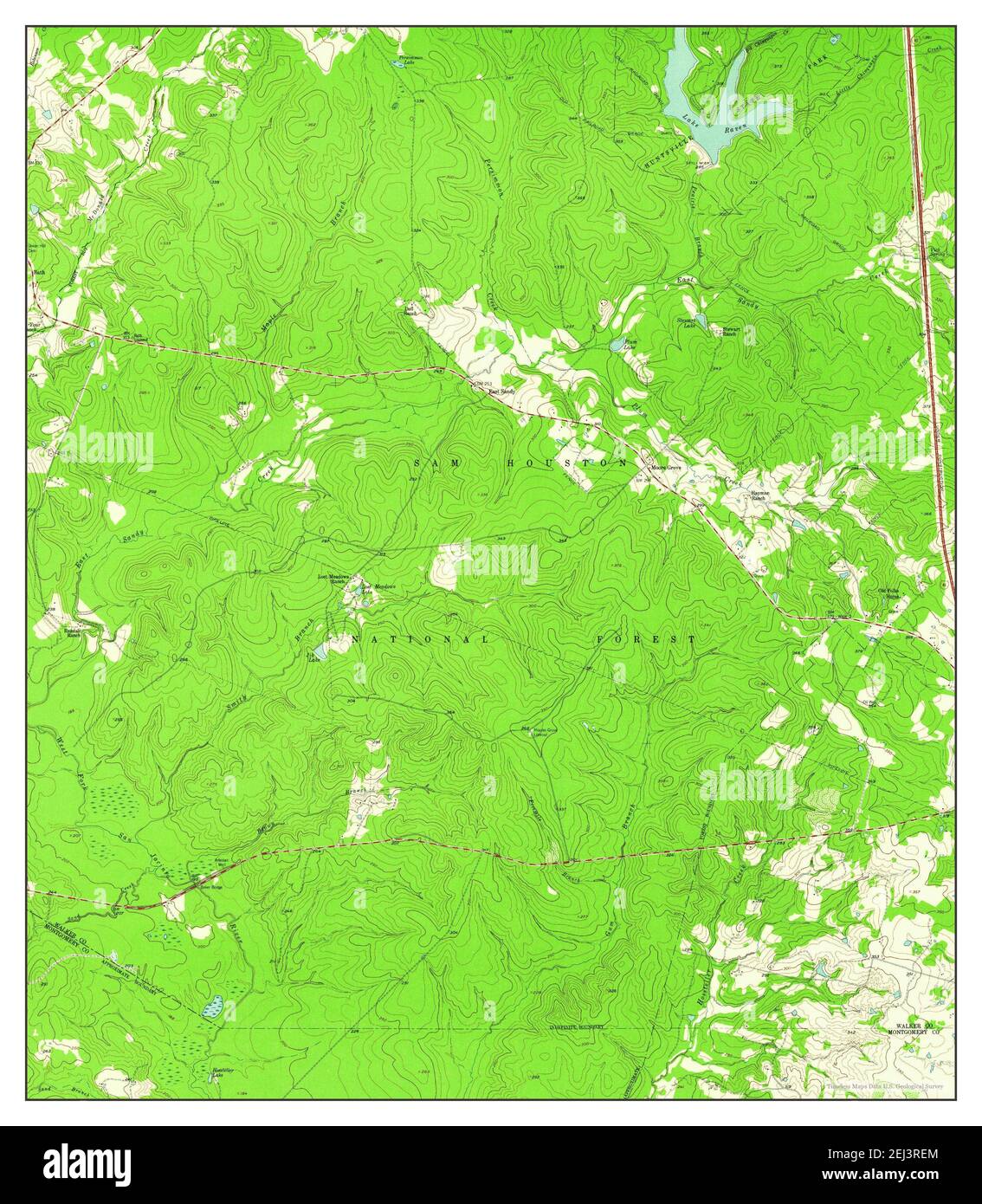 Moore Grove, Texas, map 1959, 124000, United States of America by