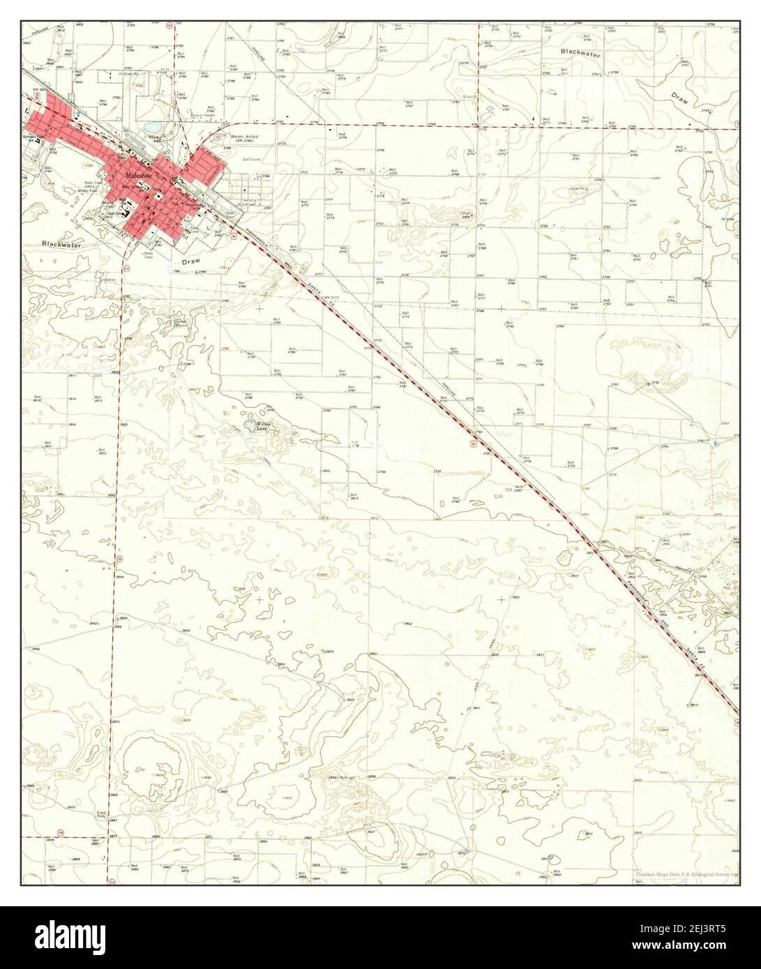 Muleshoe, Texas, map 1962, 124000, United States of America by