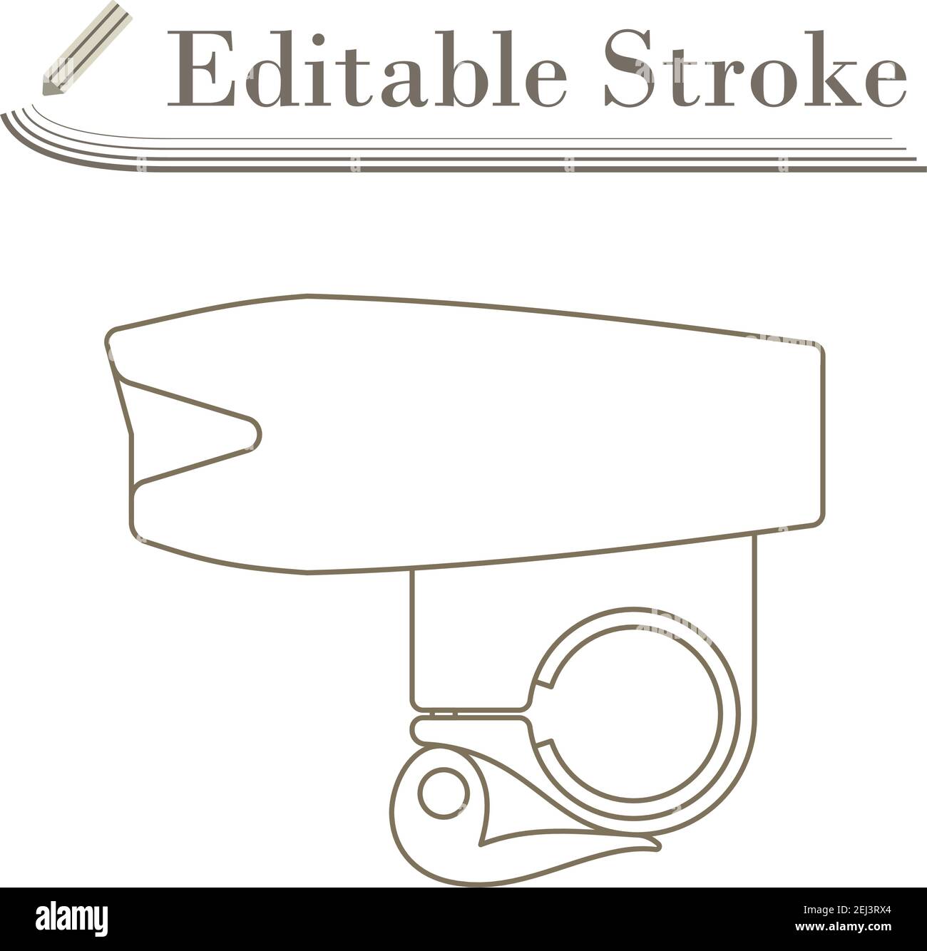 Bike Light Equipment Icon. Editable Stroke Simple Design. Vector ...