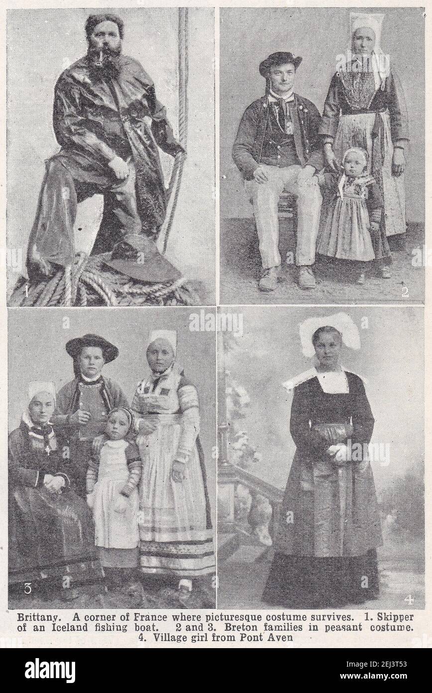 Vintage photos of the people of Brittany in traditional costumes 1900s