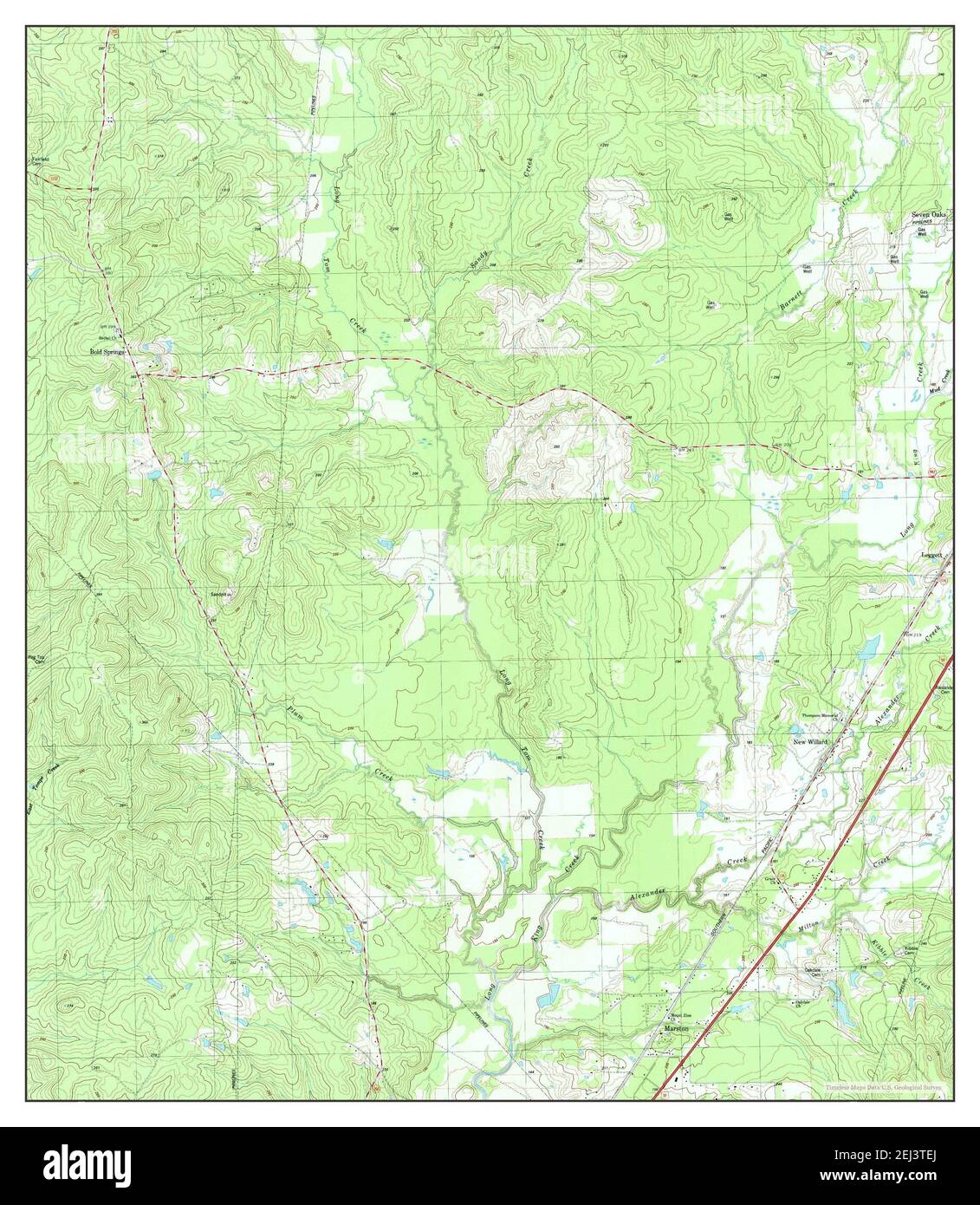 New Willard, Texas, map 1984, 124000, United States of America by