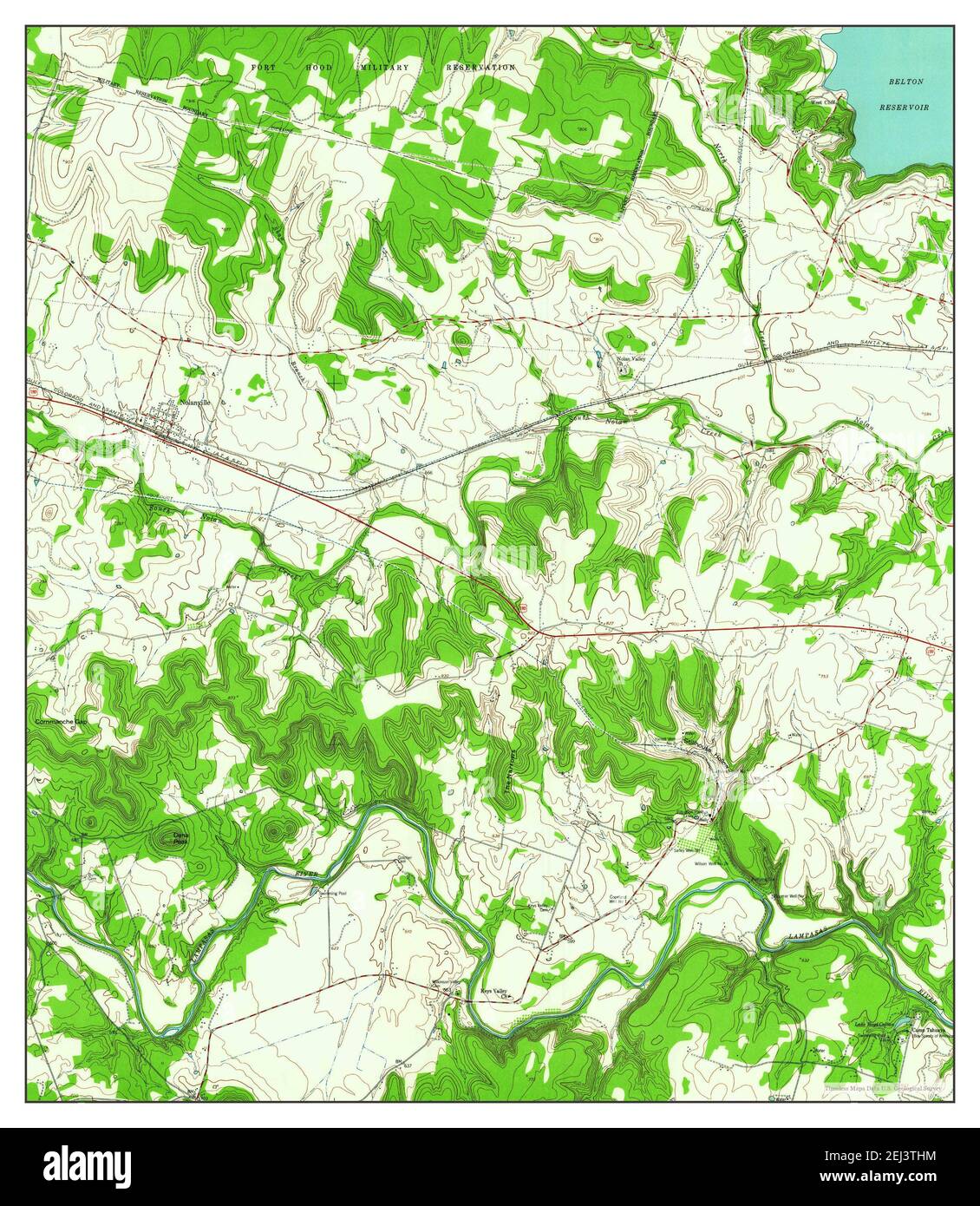 Nolanville, Texas, map 1958, 124000, United States of America by