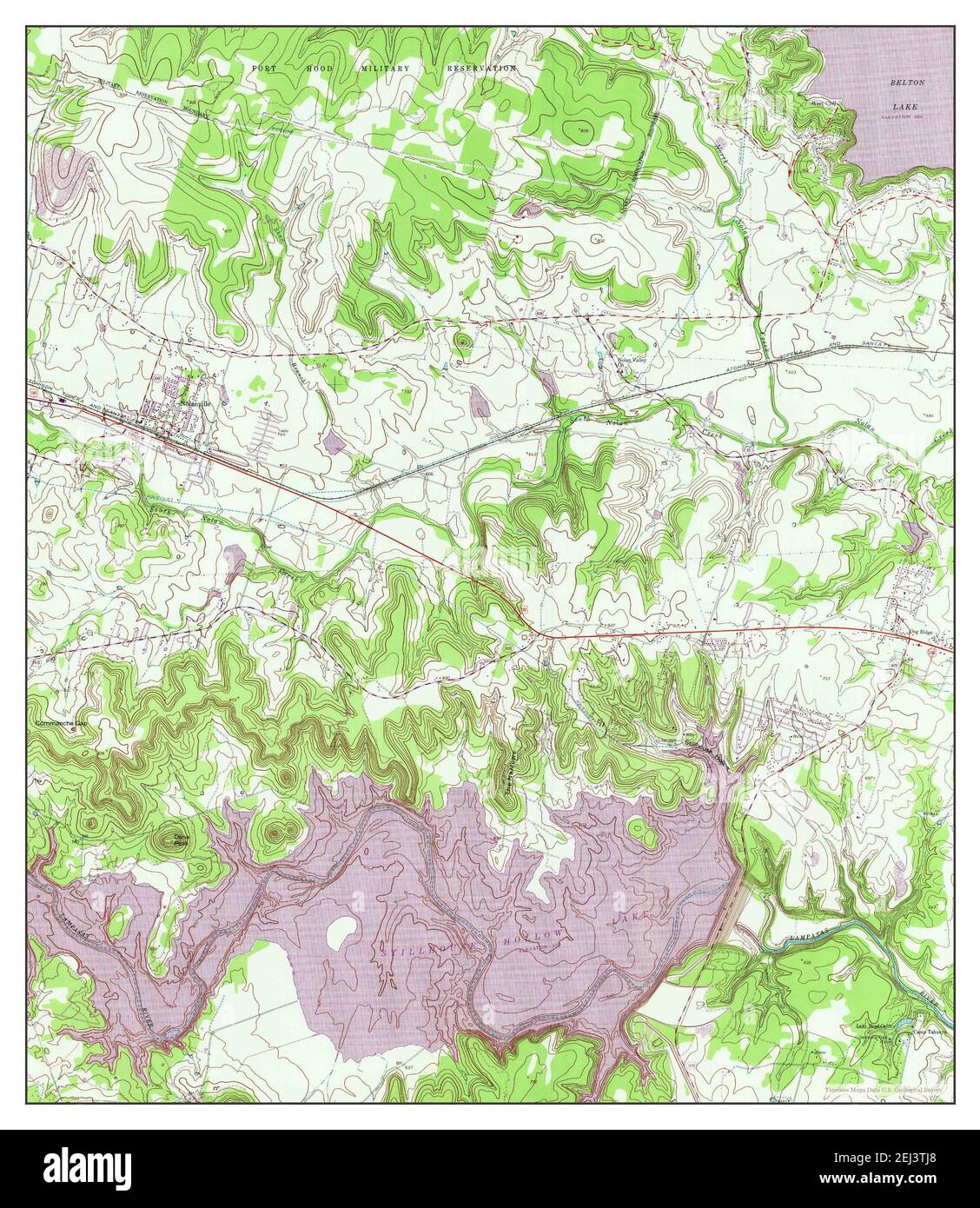 Nolanville, Texas, map 1958, 124000, United States of America by