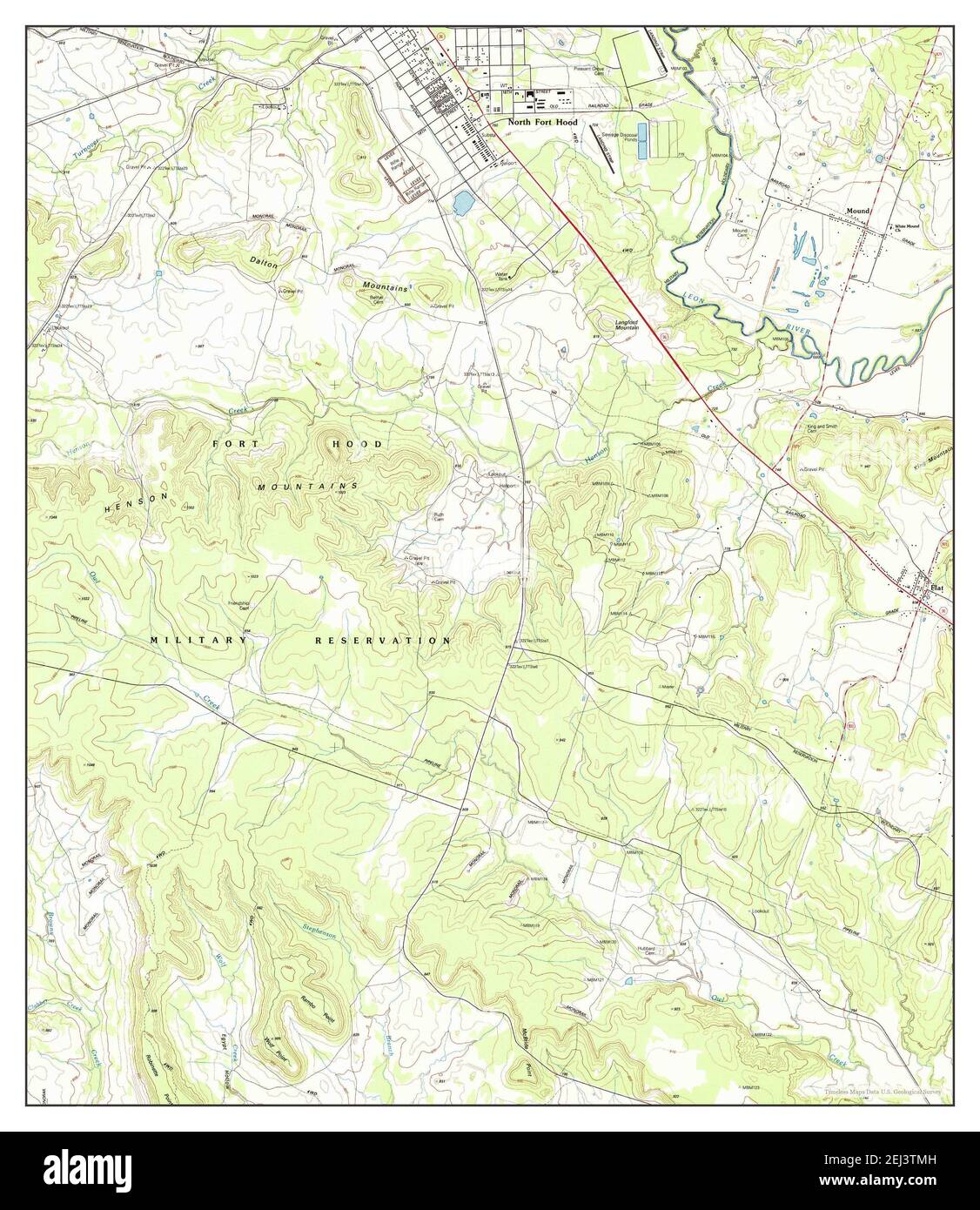 North Fort Hood Map North Fort Hood, Texas, Map 1994, 1:24000, United States Of America By  Timeless Maps, Data U.s. Geological Survey Stock Photo - Alamy