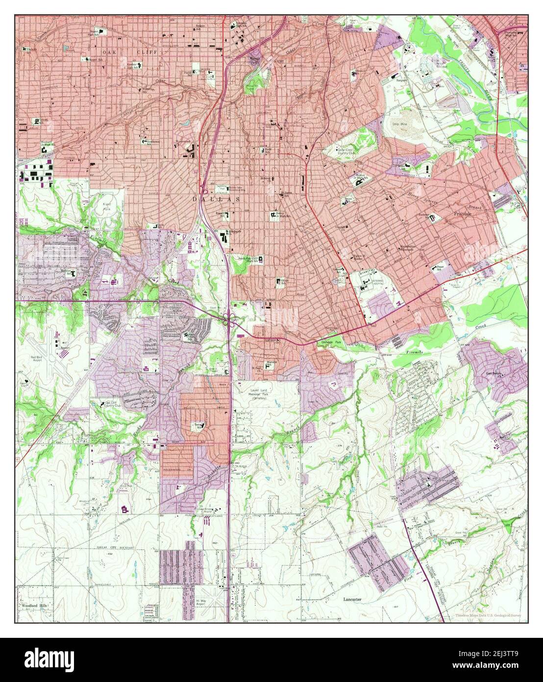 Oak Cliff, Texas, map 1958, 1:24000, United States of America by ...