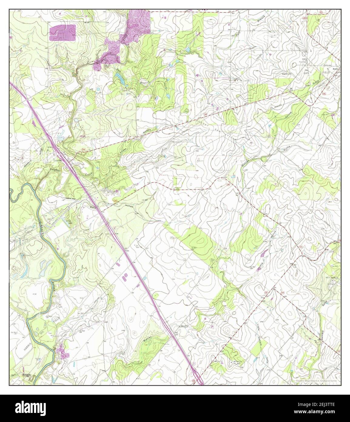 Oakville, Texas, map 1964, 124000, United States of America by