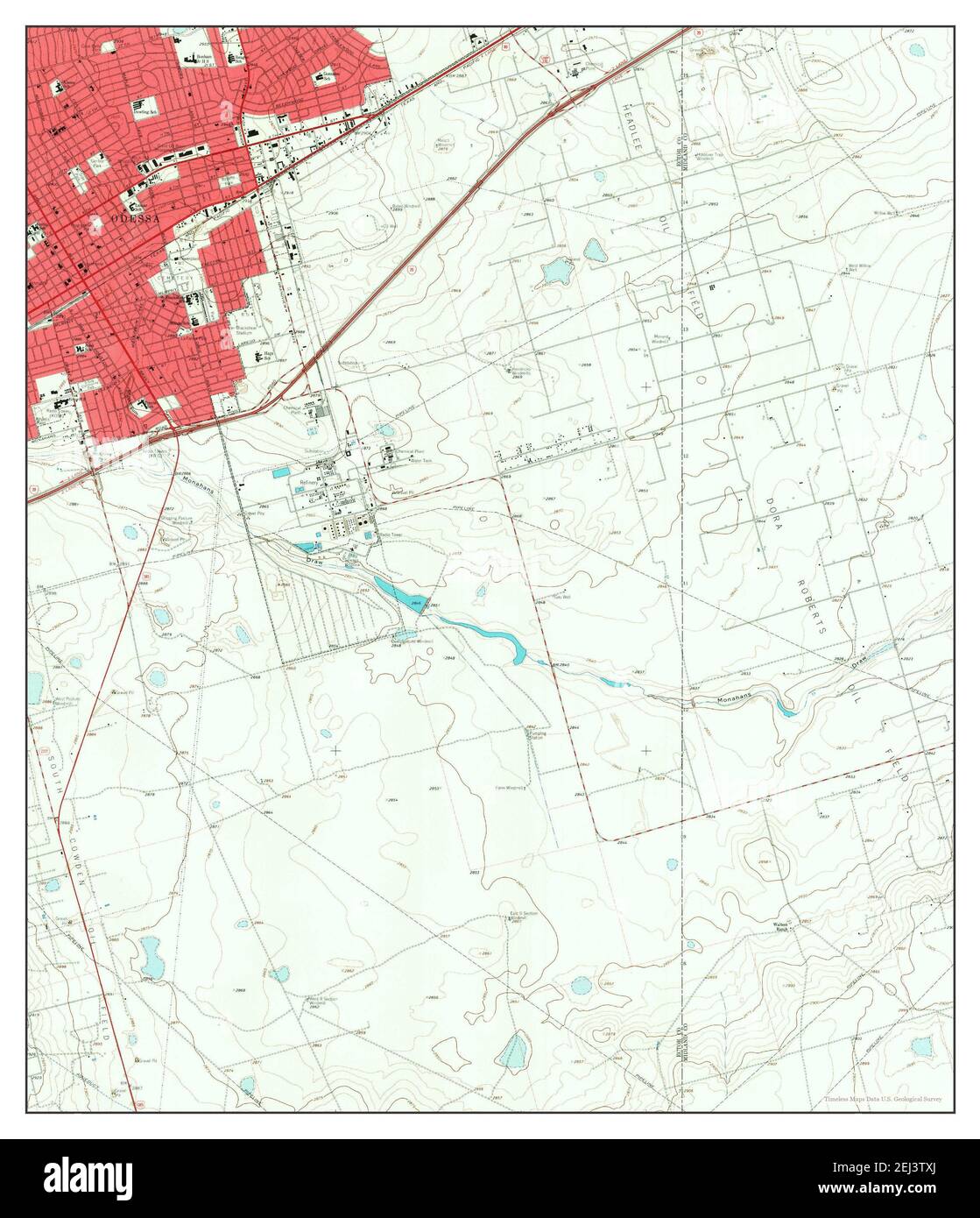Odessa SE, Texas, map 1964, 124000, United States of America by