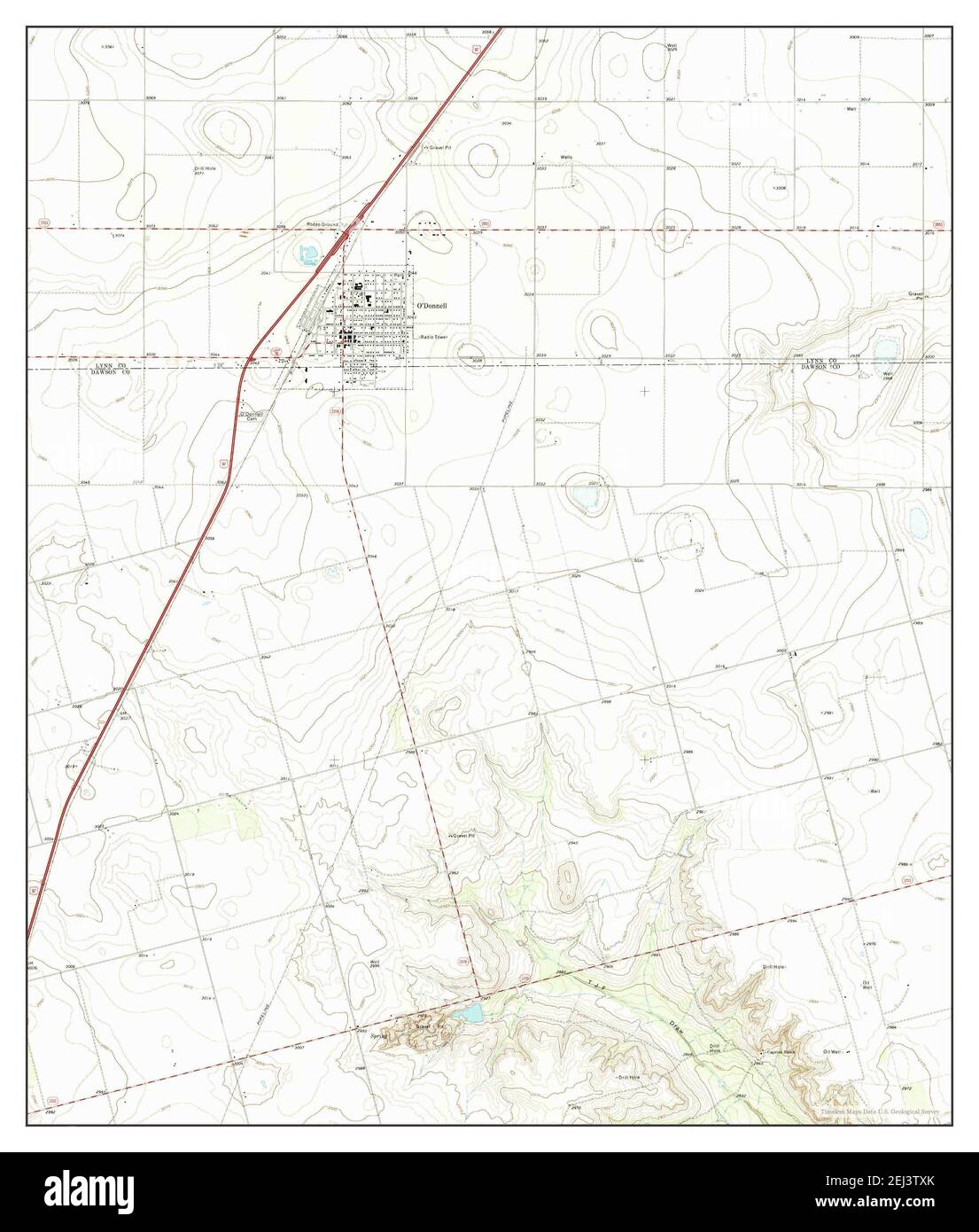 Map of odonnell texas hires stock photography and images Alamy