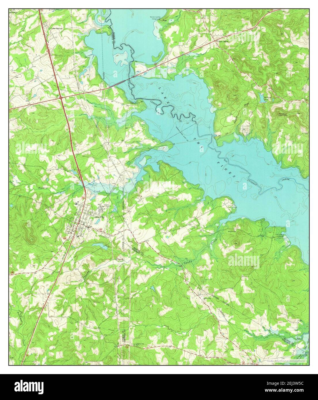 Ore City, Texas, map 1962, 124000, United States of America by