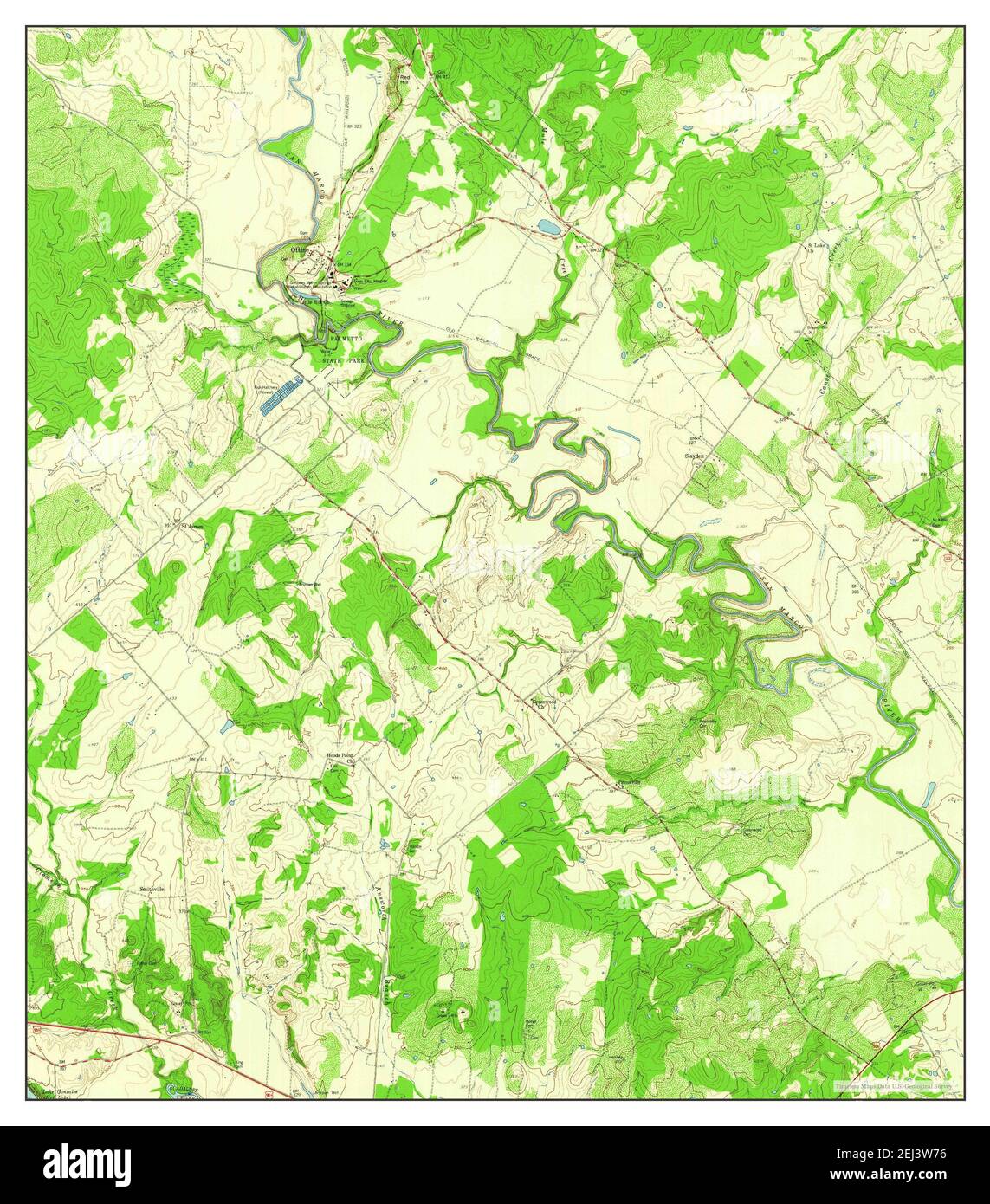 Ottine, Texas, map 1959, 124000, United States of America by Timeless