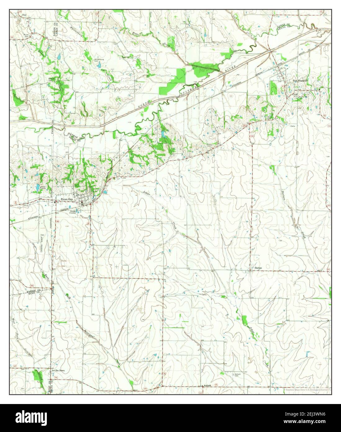 Pecan Gap, Texas, map 1964, 124000, United States of America by