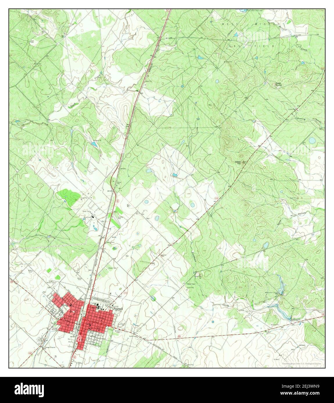 Pearsall North, Texas, map 1964, 124000, United States of America by