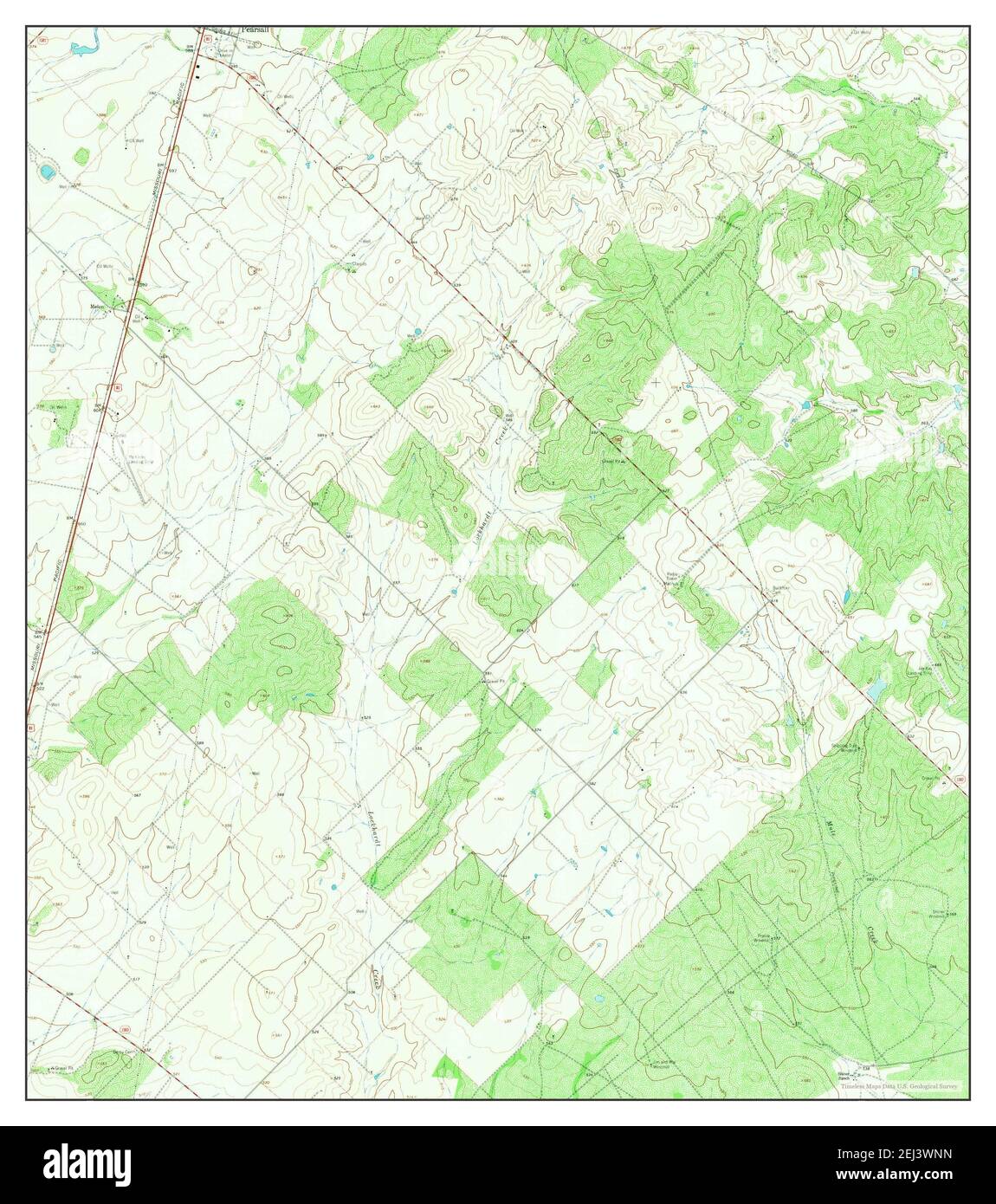 Pearsall South, Texas, map 1964, 1:24000, United States of America by Timeless Maps, data U.S. Geological Survey Stock Photo