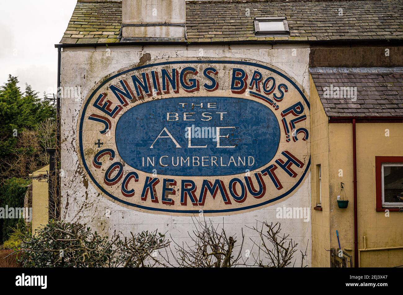 Jennings Bros sign painted on a building in Cockermouth Stock Photo