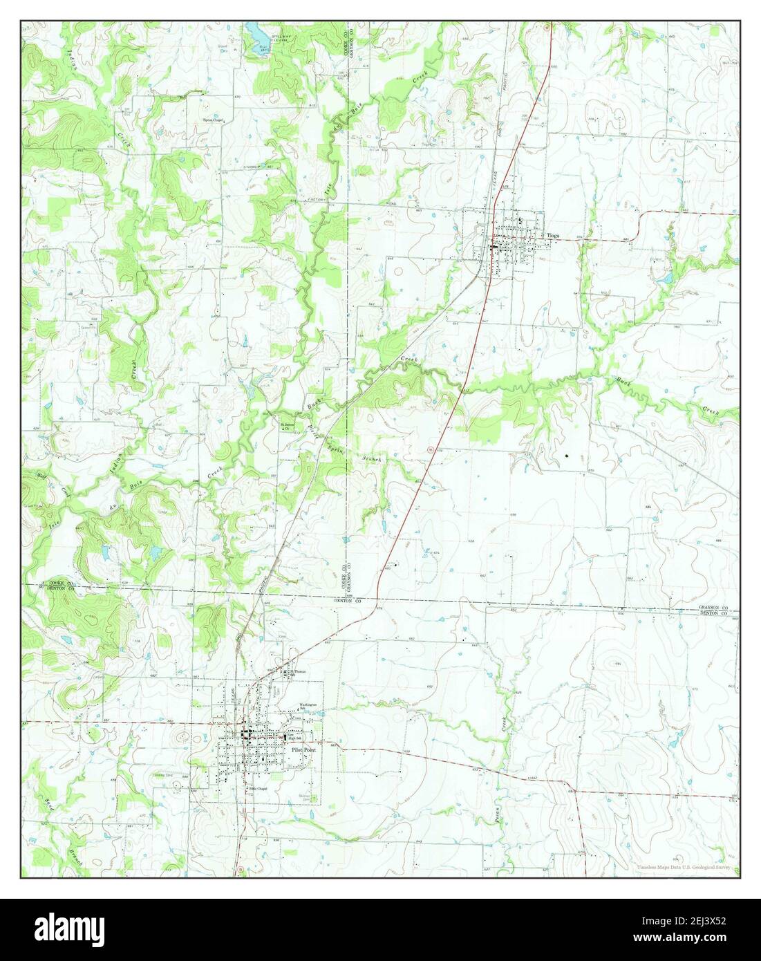 Pilot Point, Texas, map 1961, 124000, United States of America by