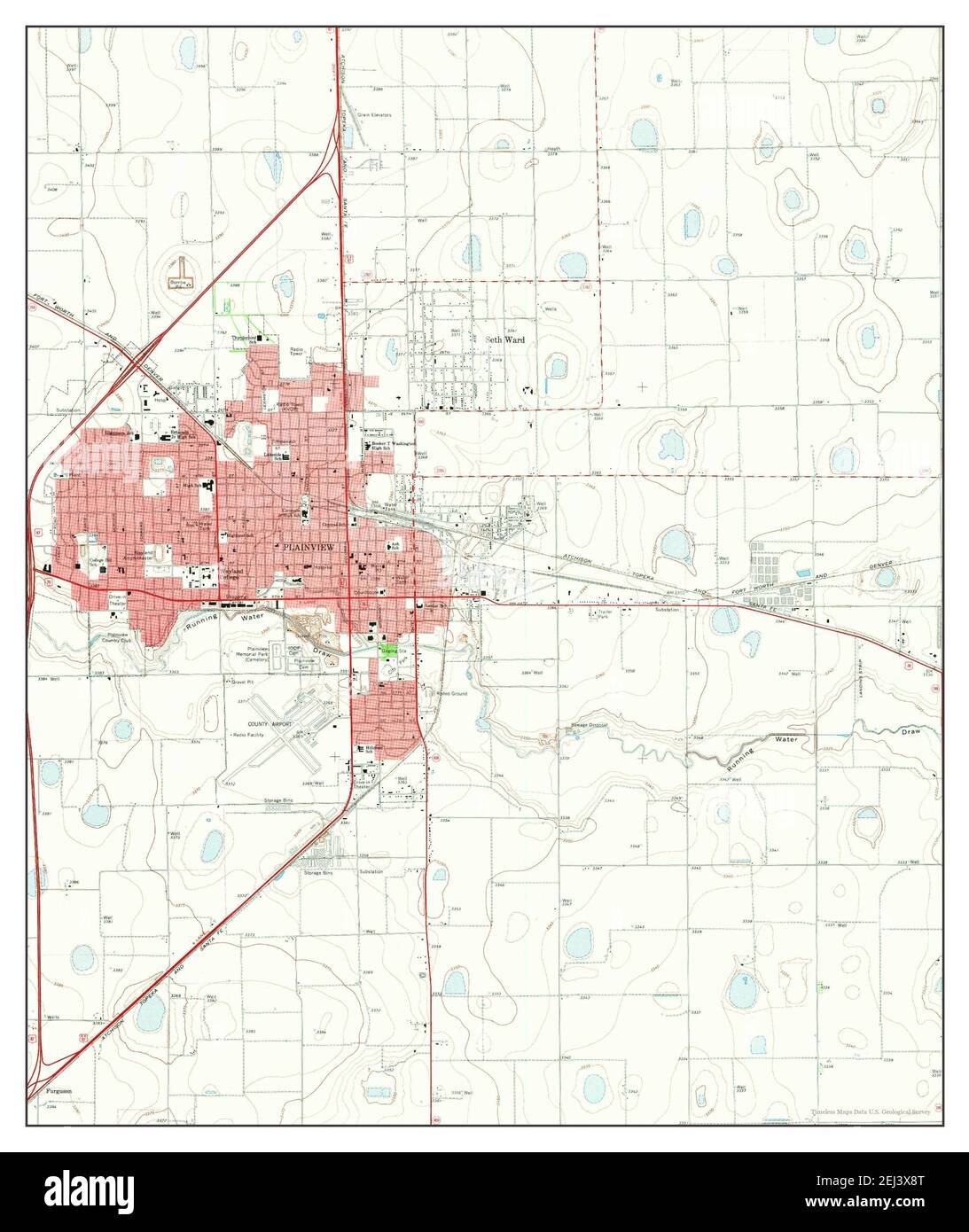 Map of plainview hi res stock photography - Plainview Texas Map 1965 124000 United States Of America By Timeless Maps Data Us Geological Survey 2EJ3X8T