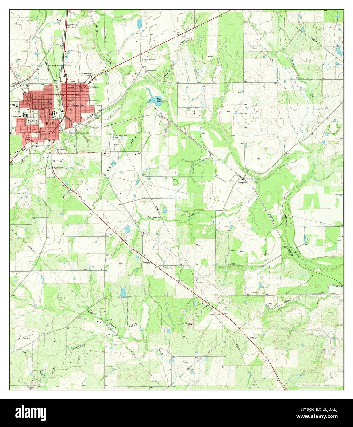 Pleasanton, Texas, map 1968, 124000, United States of America by
