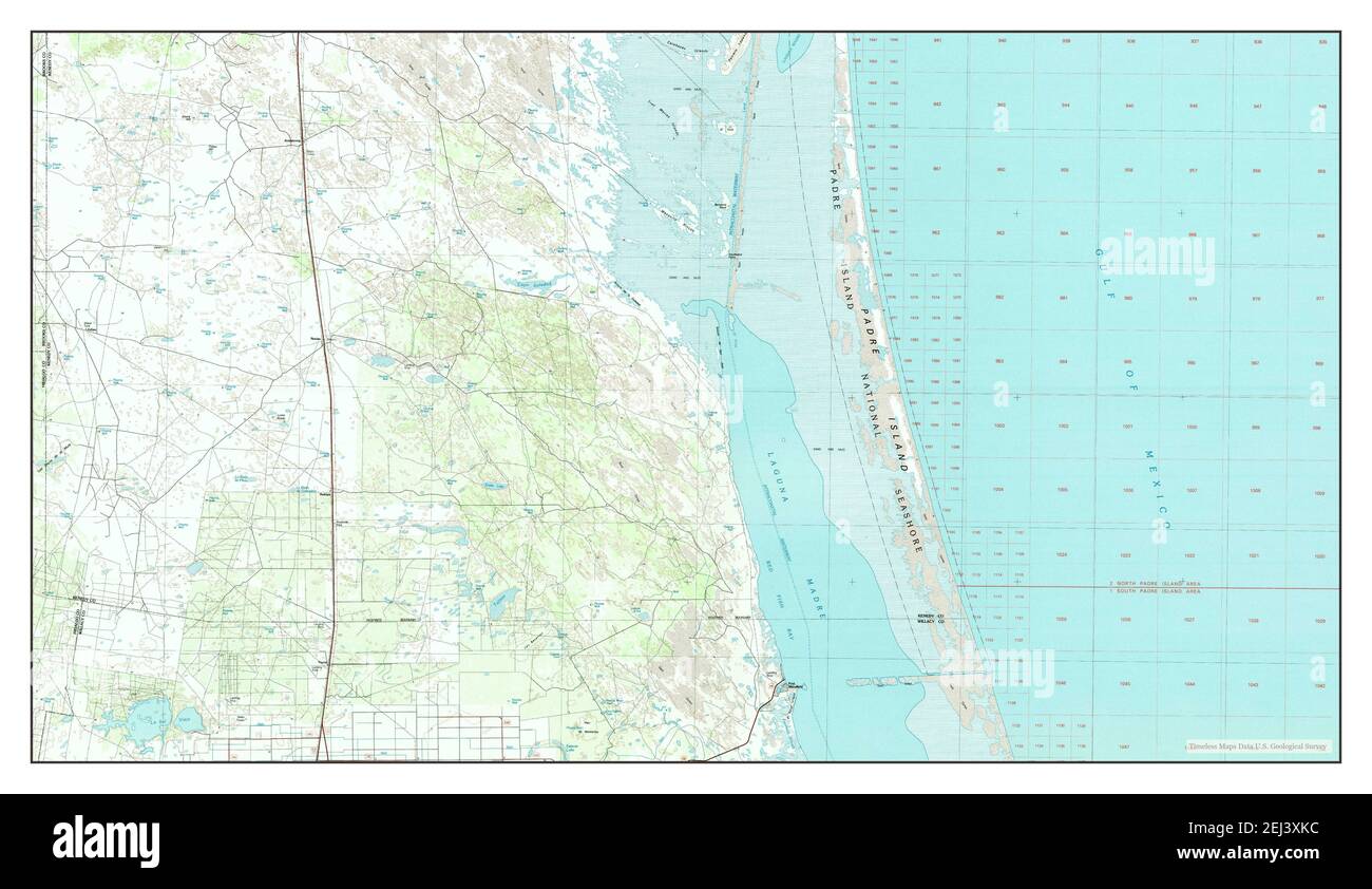 Port Mansfield, Texas, map 1985, 1100000, United States of America by