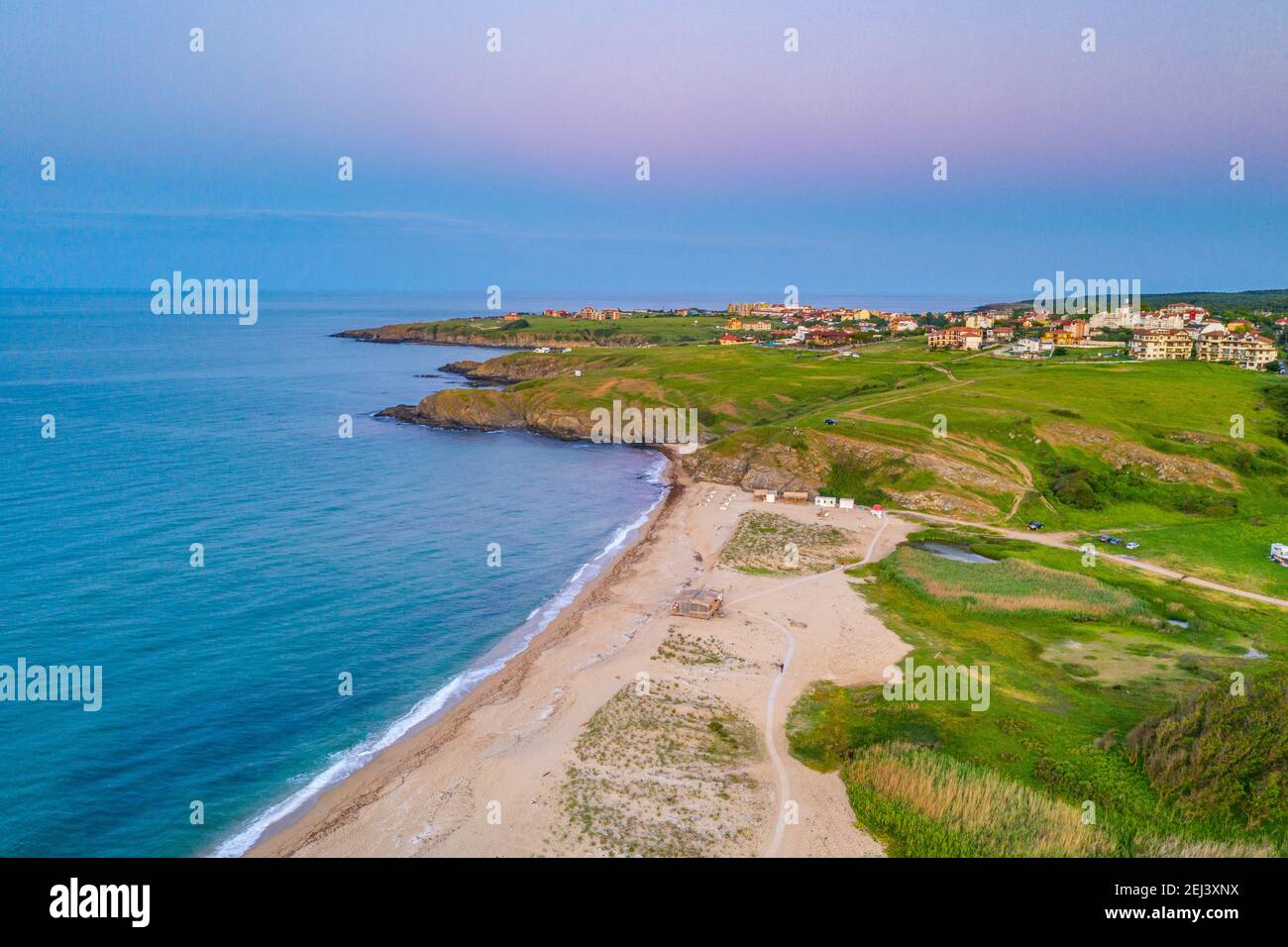 Sunset on port village hi-res stock photography and images - Alamy