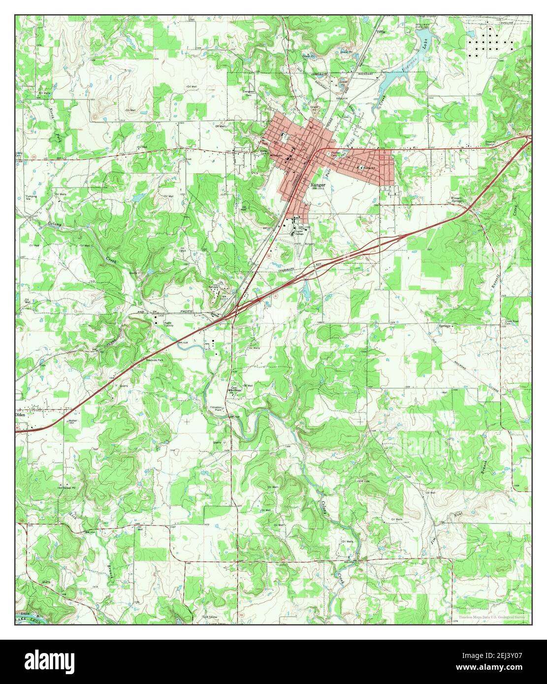 Ranger Texas Map 1966 124000 United States Of America By Timeless Maps Data Us Geological Survey 2EJ3Y07 