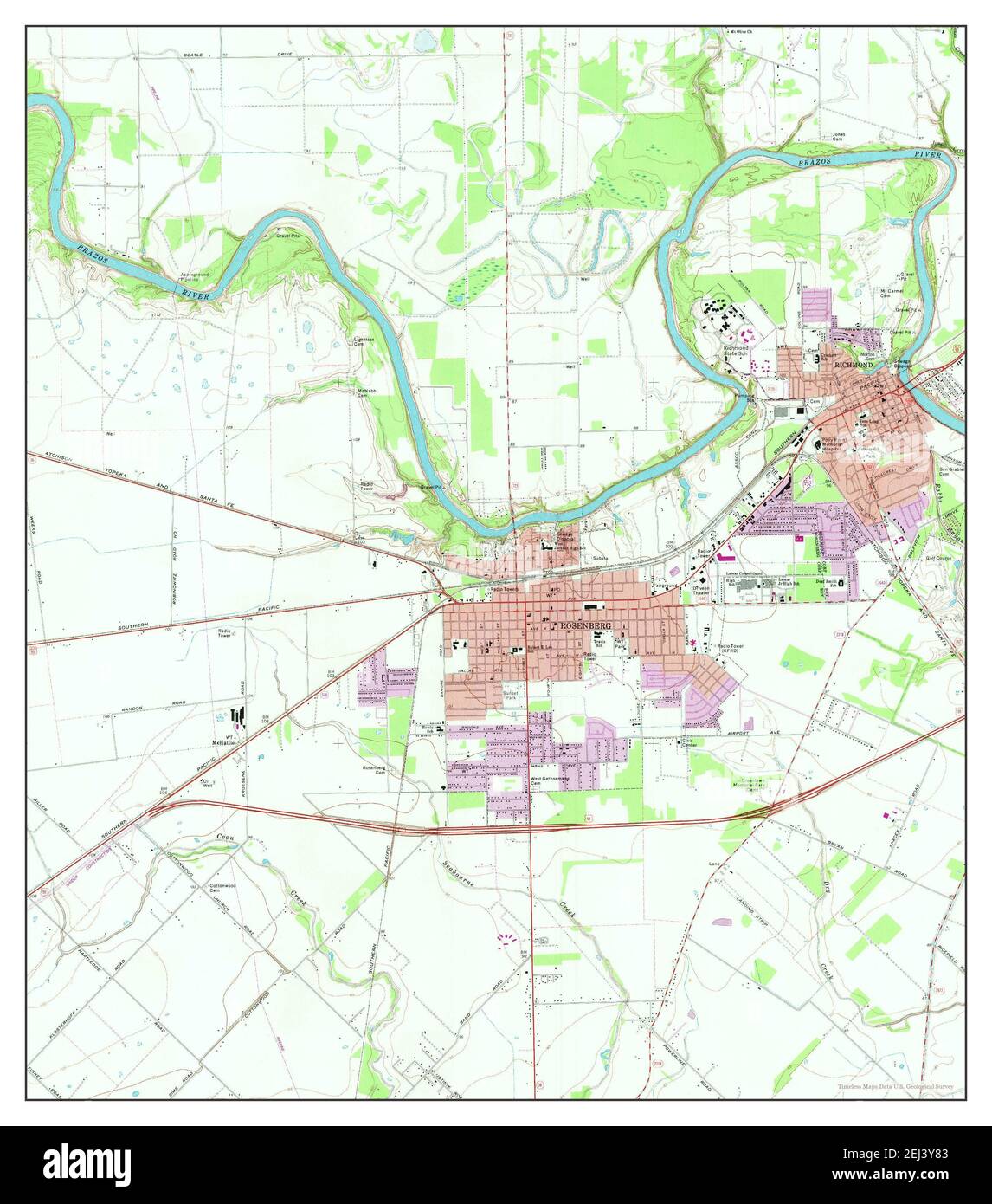 Richmond Texas On Map Richmond, Texas, Map 1971, 1:24000, United States Of America By Timeless  Maps, Data U.s. Geological Survey Stock Photo - Alamy