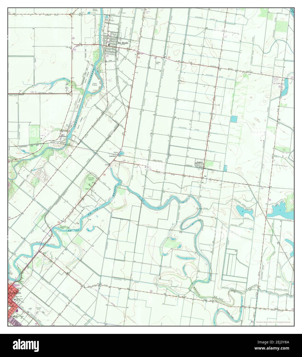 Rio Hondo, Texas, map 1956, 124000, United States of America by