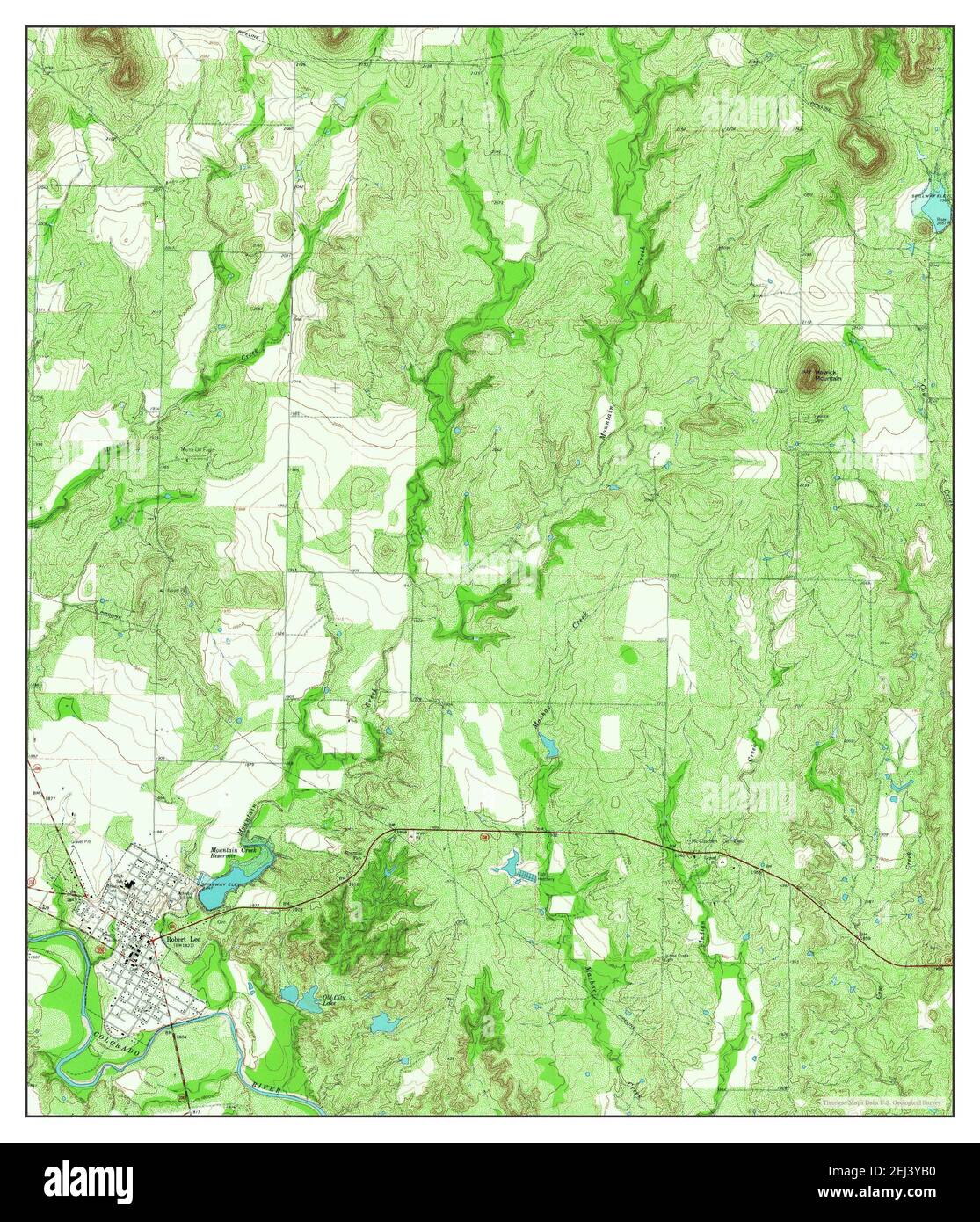 Robert Lee, Texas, map 1963, 124000, United States of America by