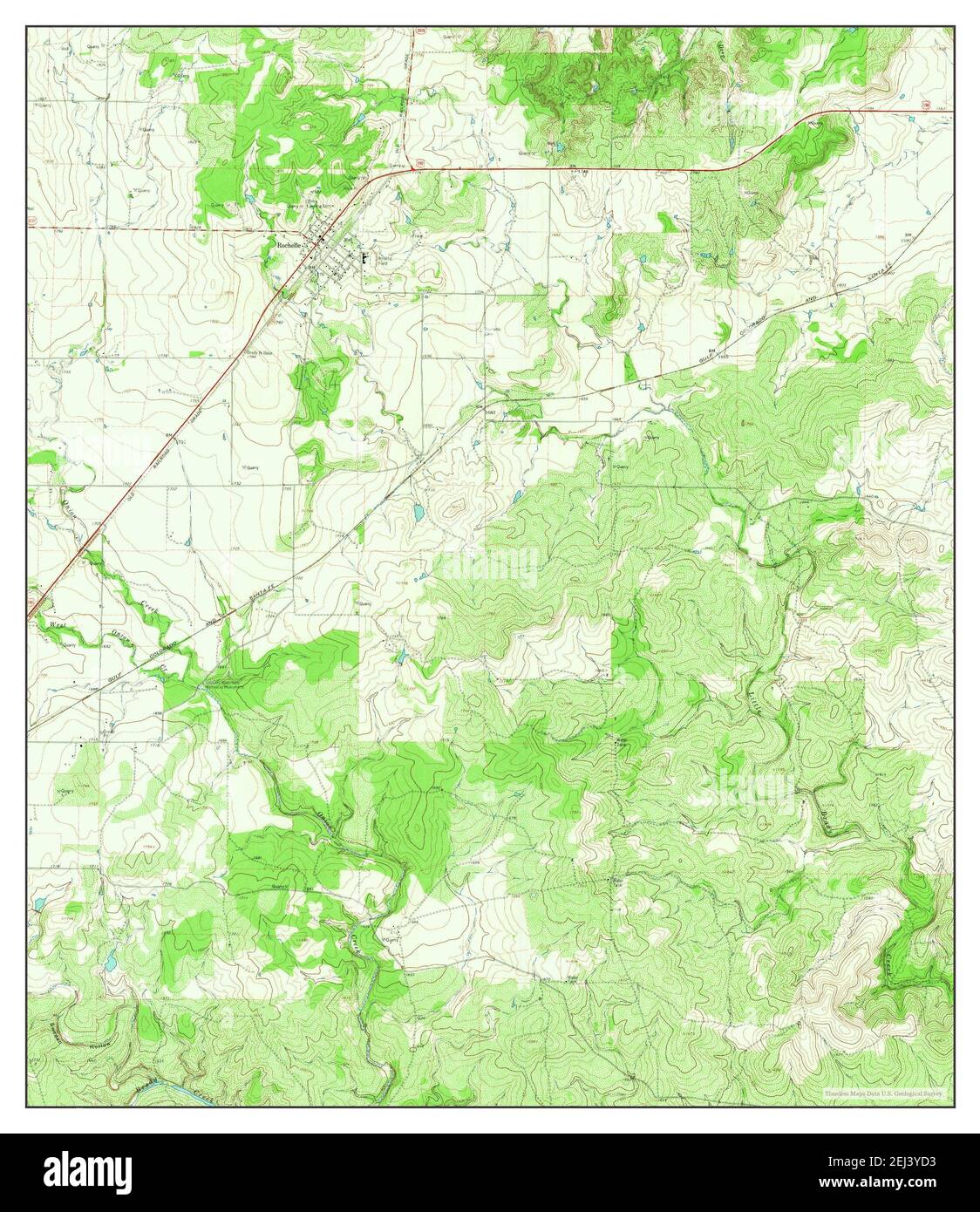 Rochelle, Texas, map 1963, 124000, United States of America by