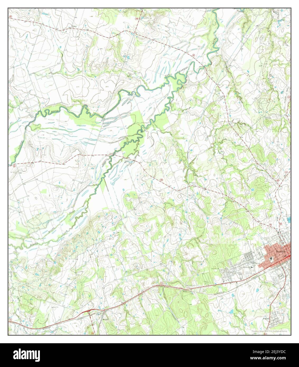 Rockdale West, Texas, map 1962, 124000, United States of America by