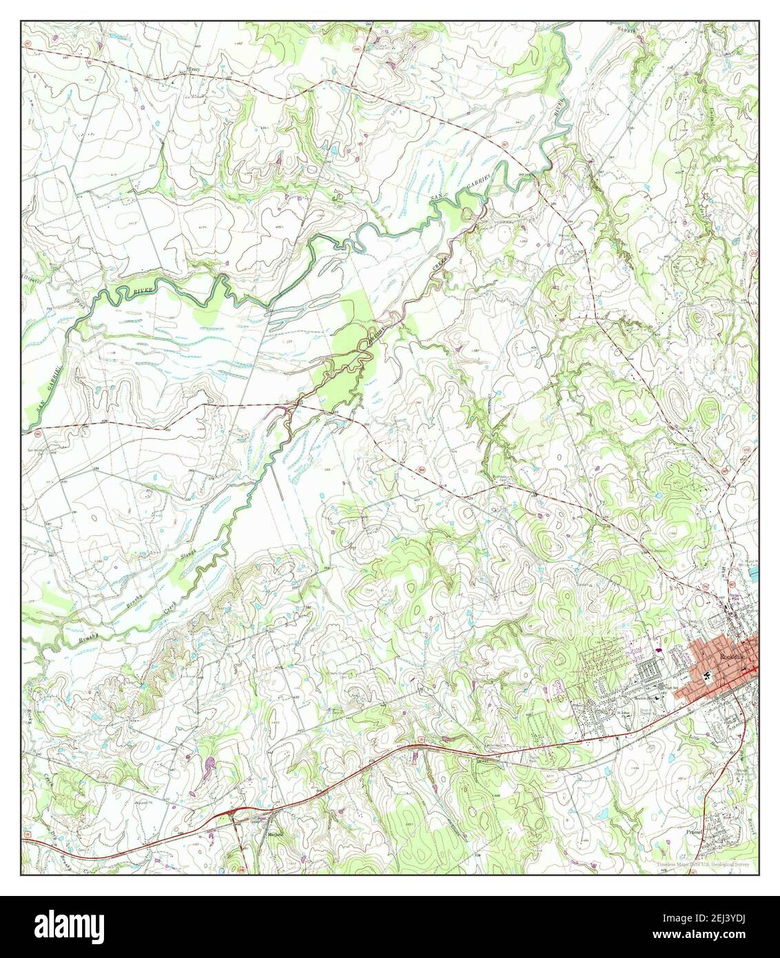 Rockdale West, Texas, map 1962, 124000, United States of America by