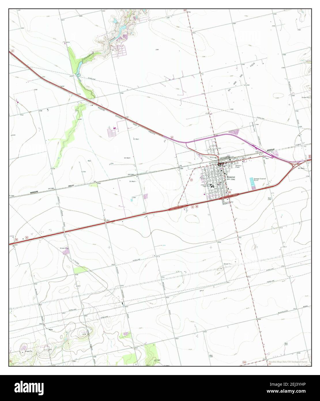 Roscoe texas map hires stock photography and images Alamy