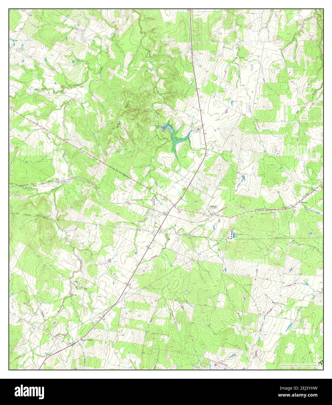 Rosanky, Texas, map 1964, 124000, United States of America by Timeless