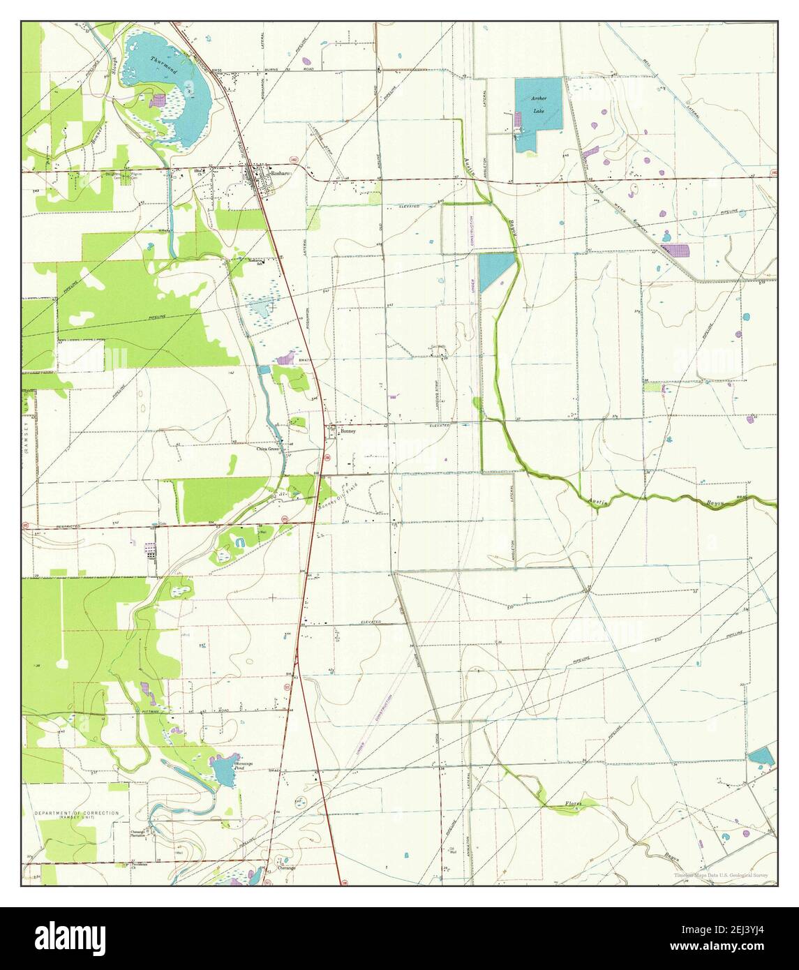 Rosharon, Texas, map 1963, 124000, United States of America by Timeless Maps, data U.S