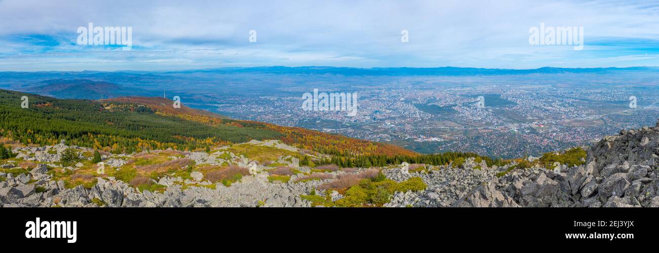 Aerial view of Sofia from Vitosha mountain in Bulgaria Stock Photo - Alamy